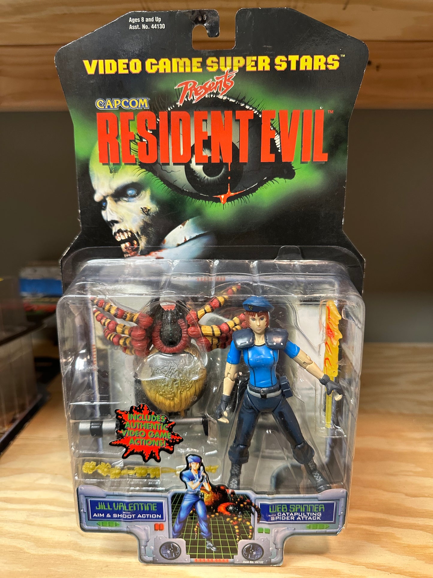Jill Valentine and Web Spinner Resident Evil Capcom Sealed Action Figure Toy Biz