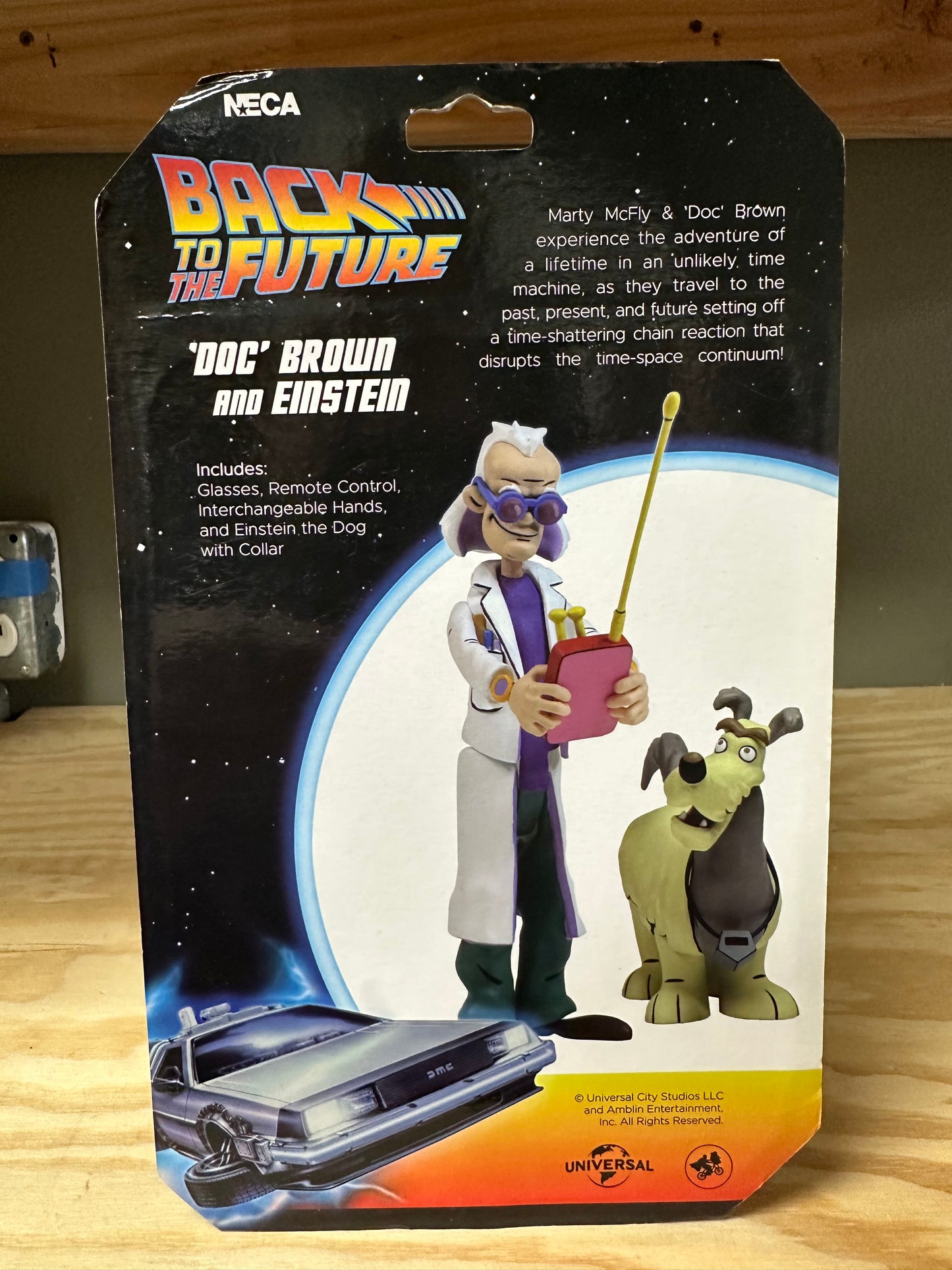 Neca Back to the Future Doc Brown and Einstein Sealed Action Figure