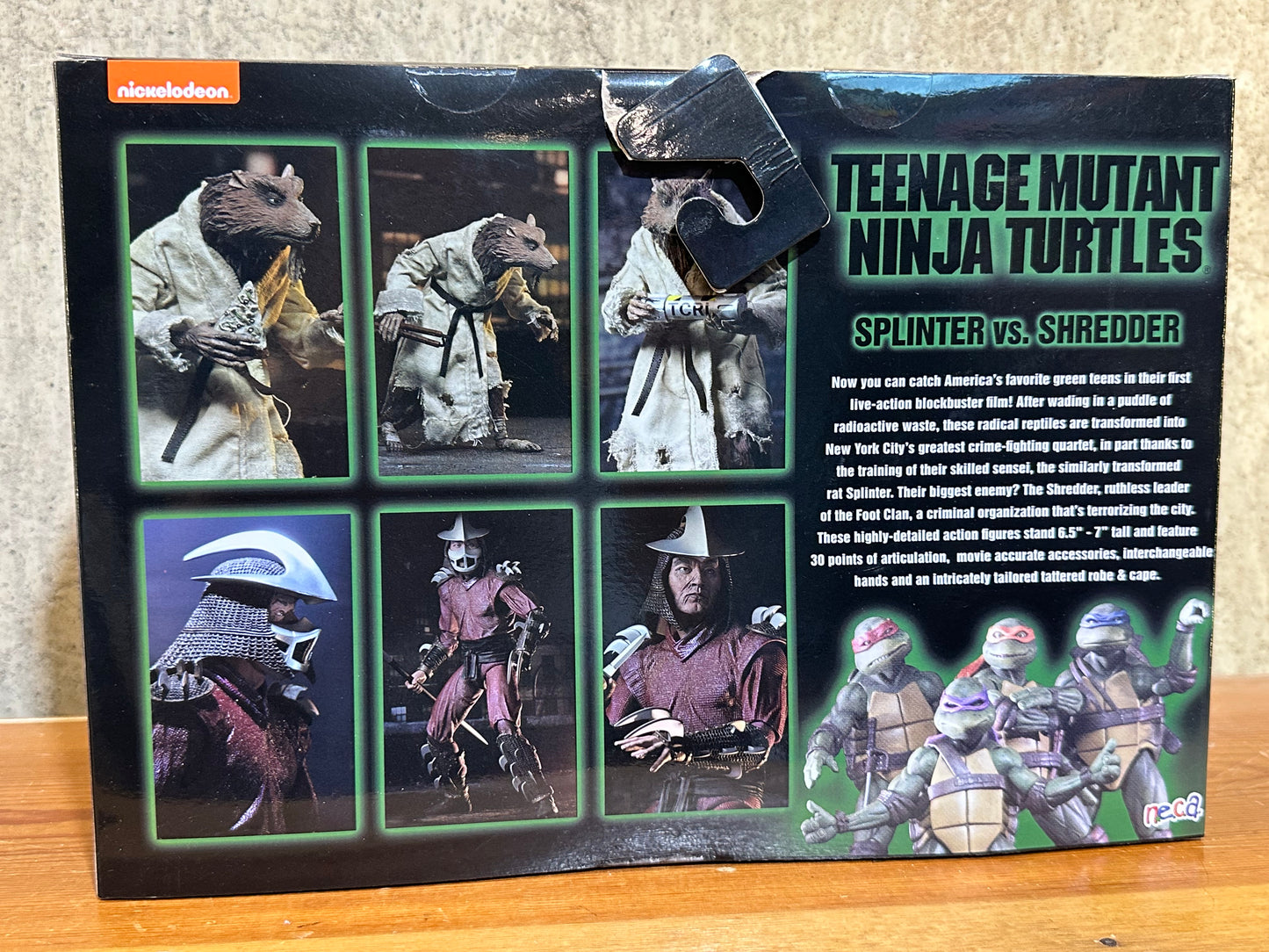 NECA Teenage Mutant Ninja Turtles Movie Splinter Shredder 2-Pack Figures New