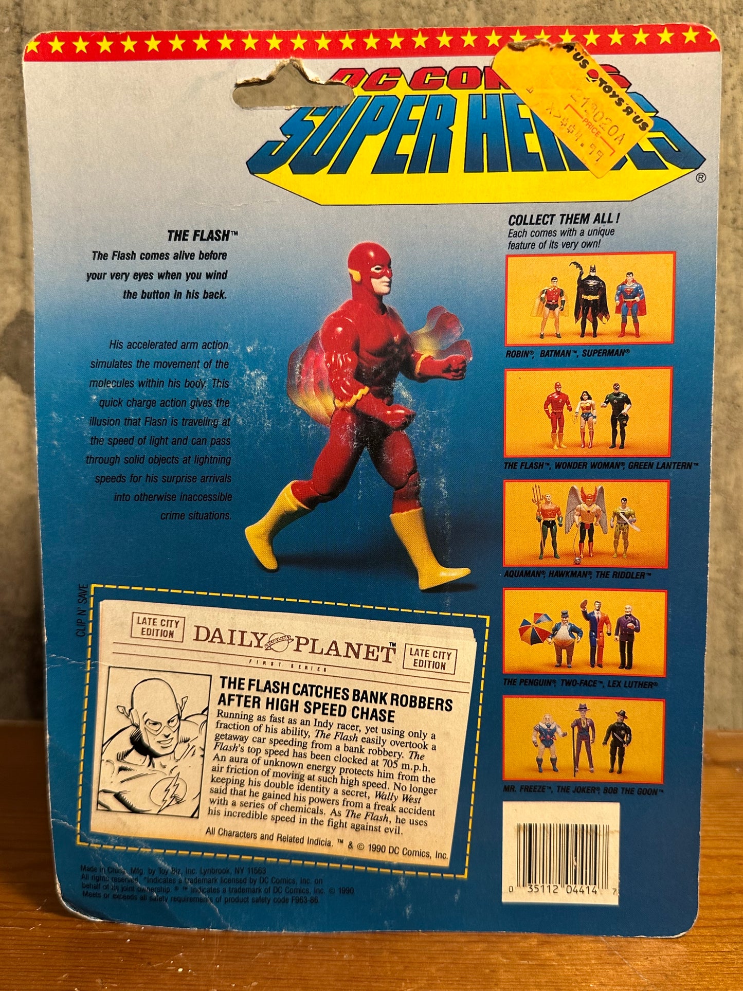 The Flash DC Superheroes DC Comics Toy Biz 1990 4” Action Figure Toy MOC