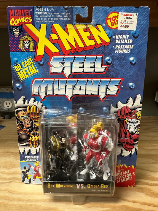 Steel Mutants Spy Wolverine Vs. Omega Red Marvel Die Cast Figures X-Men