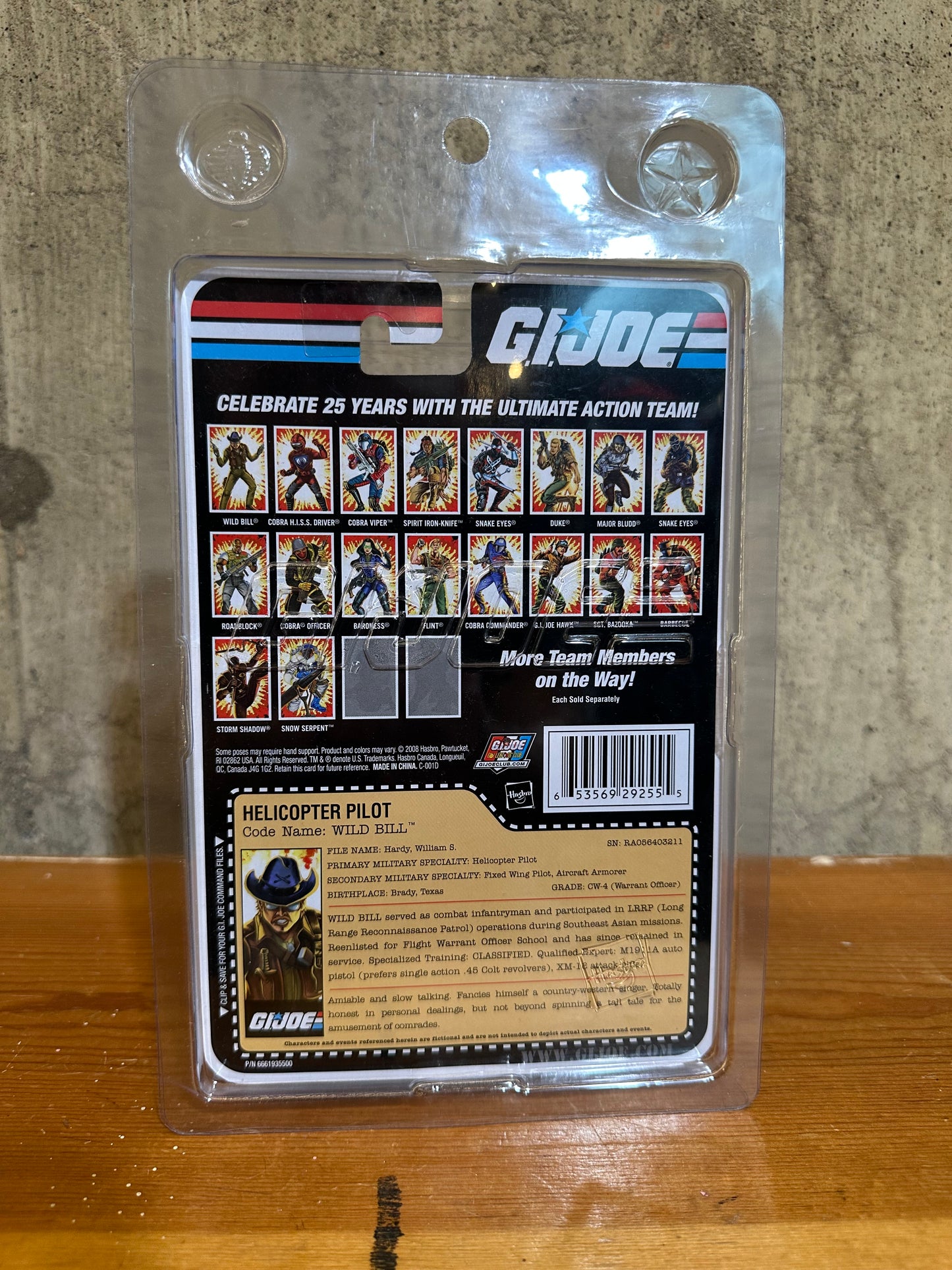 GI Joe 25th Anniversary Wild Bill 2008 New