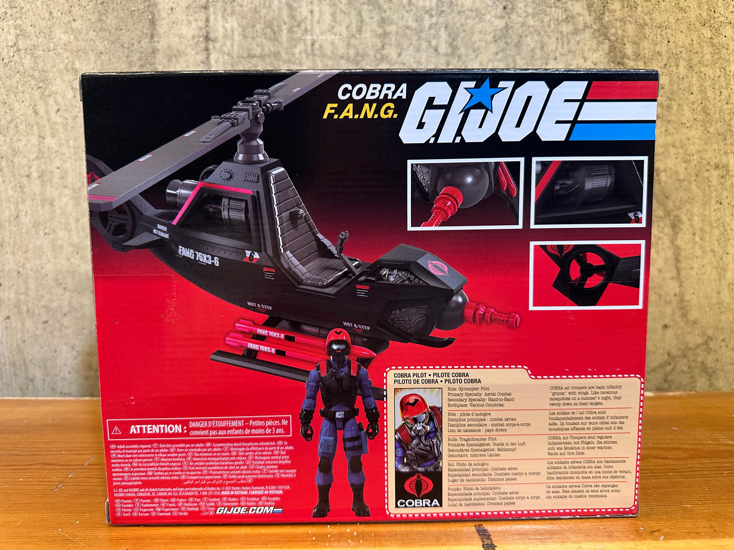 G.I. Joe Retro Collection 3.75-inch Cobra F.A.N.G. Copter with Cobra Pilot NIB
