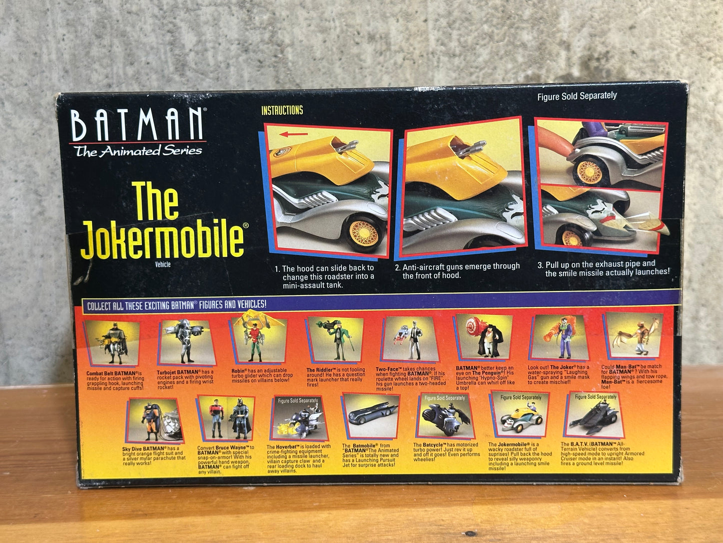 Jokermobile Batman the Animated Series Sealed Vehicle Kenner BTAS DC Comics