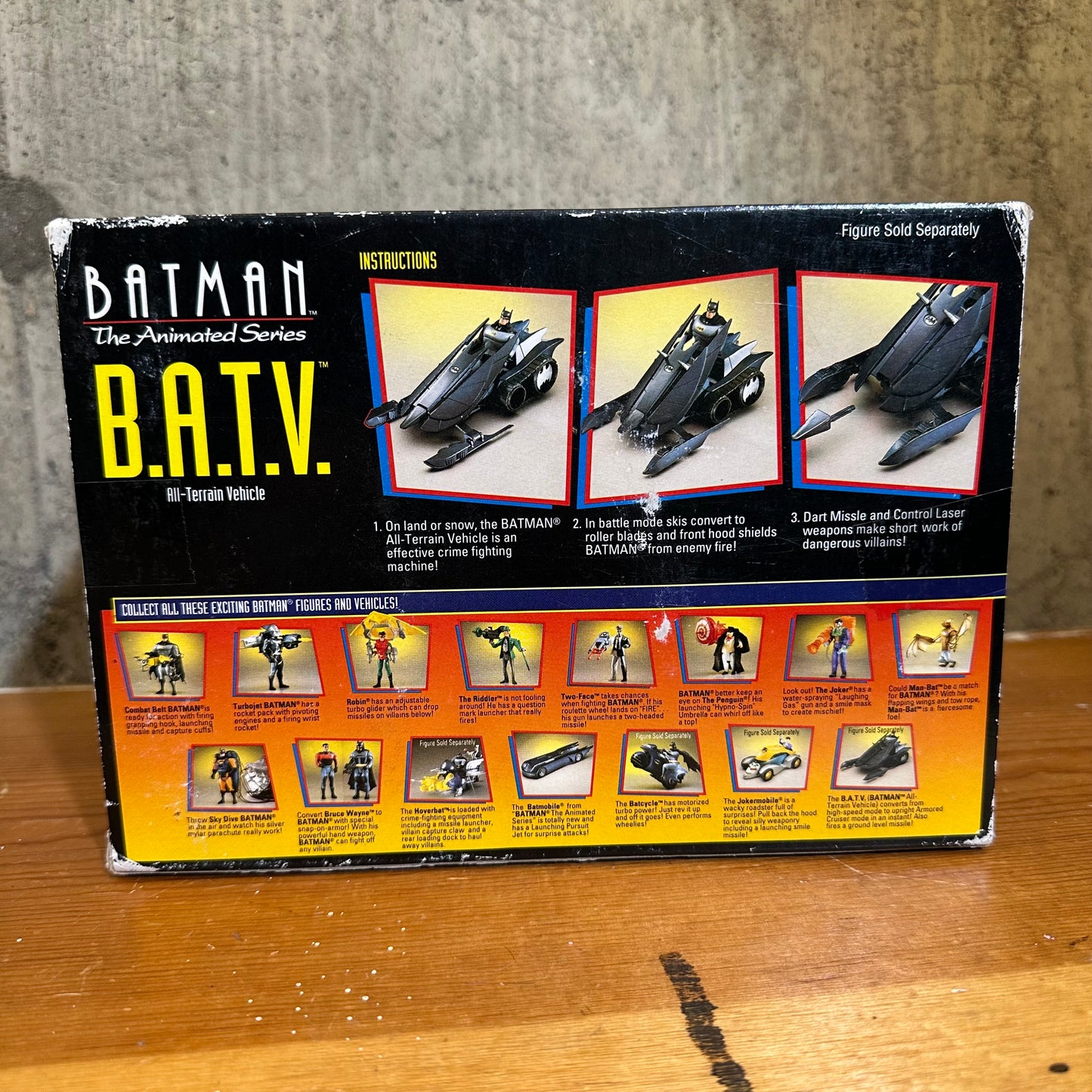 Batman the Animated Series B.A.T.V. behicle Action Figure Toy Kenner DC Comics