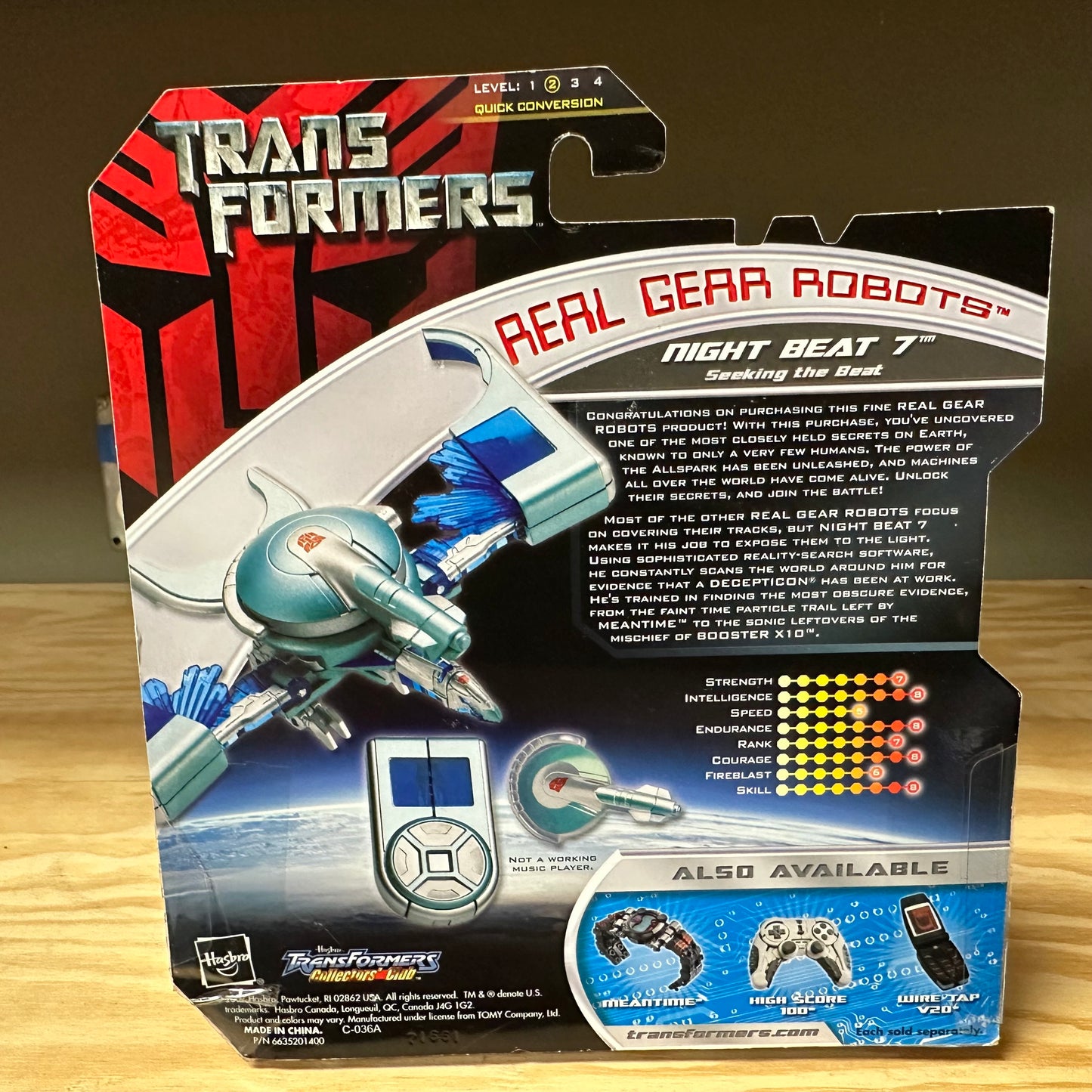 Night Beat 7 Transformers Movie Real Gear Robots Autobot Sealed Action Figure Toy