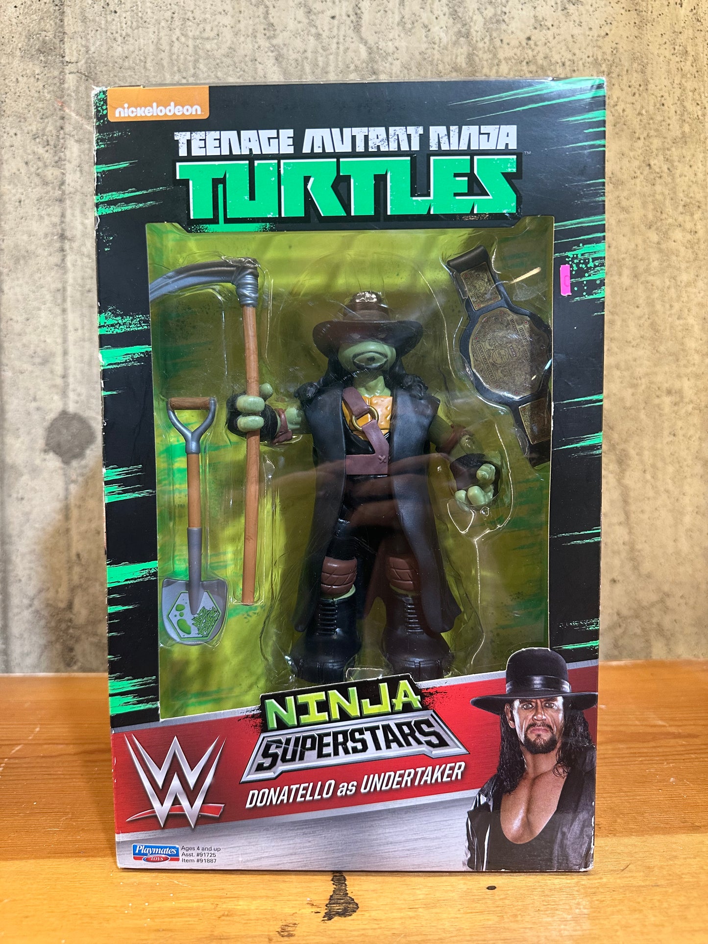Donatello as Undertaker TMNT WWE 6" Figure Playmates Ninja Superstars Sealed Action Figure 2016