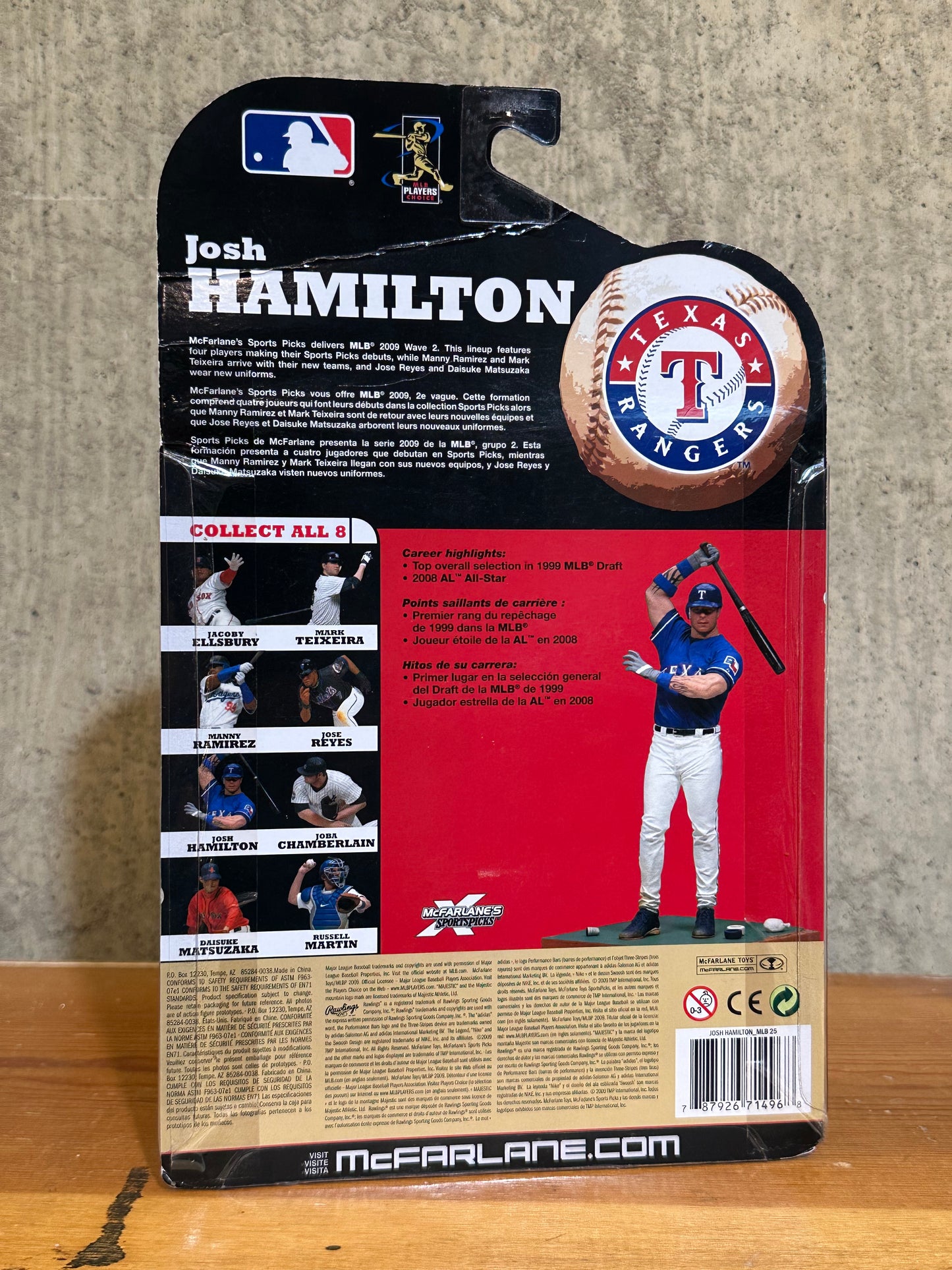 Josh Hamilton McFarlane MLB Sports Picks Series 25 Action Figure