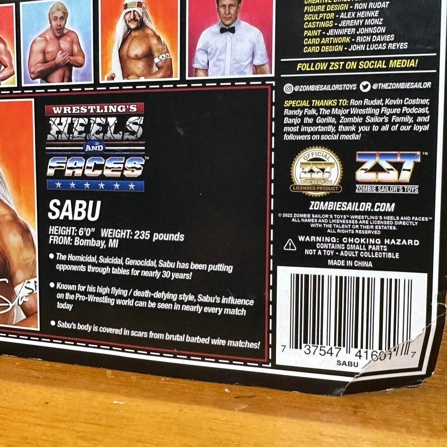 Sabu Heels and Faces GREEN Zombie Sailor ZST Figure WWE WWF ECW AEW Hasbro