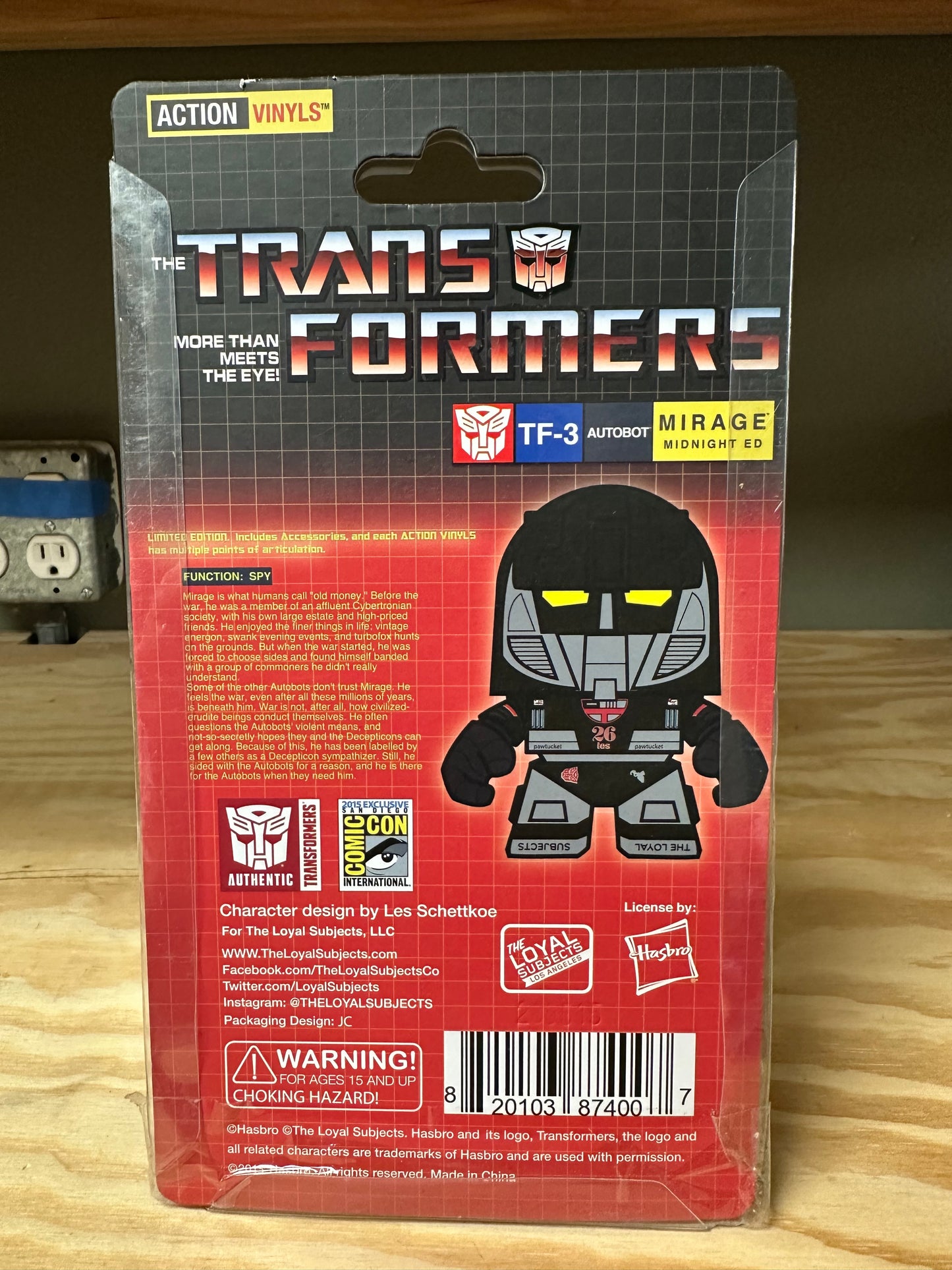 Mirage Transformers Action Vinyls 2015 Comic Con Exclusive