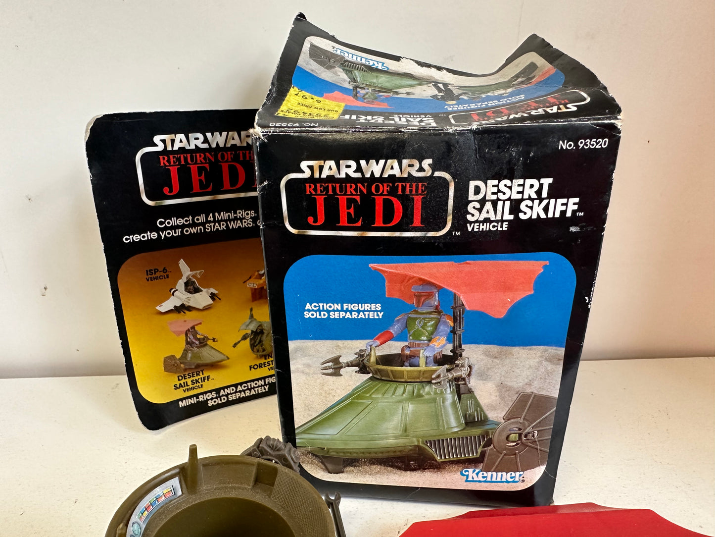 1983 Star Wars Minirig Desert Sail Skiff Vehicle Kenner Complete with Box