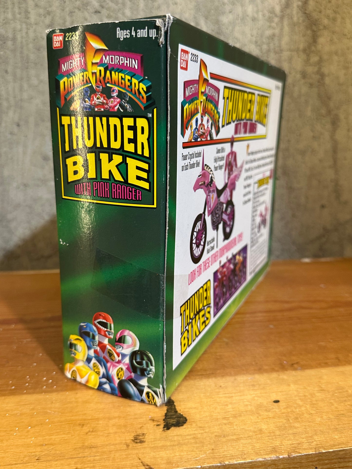 Thunder Bike with Pink Ranger MMPR Vintage Sealed Vehicle Set