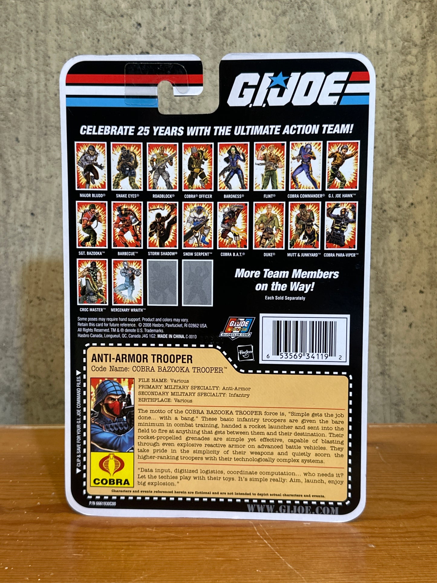 Anti-Armor Trooper GI Joe 25th Anniversary Action Figure Toy