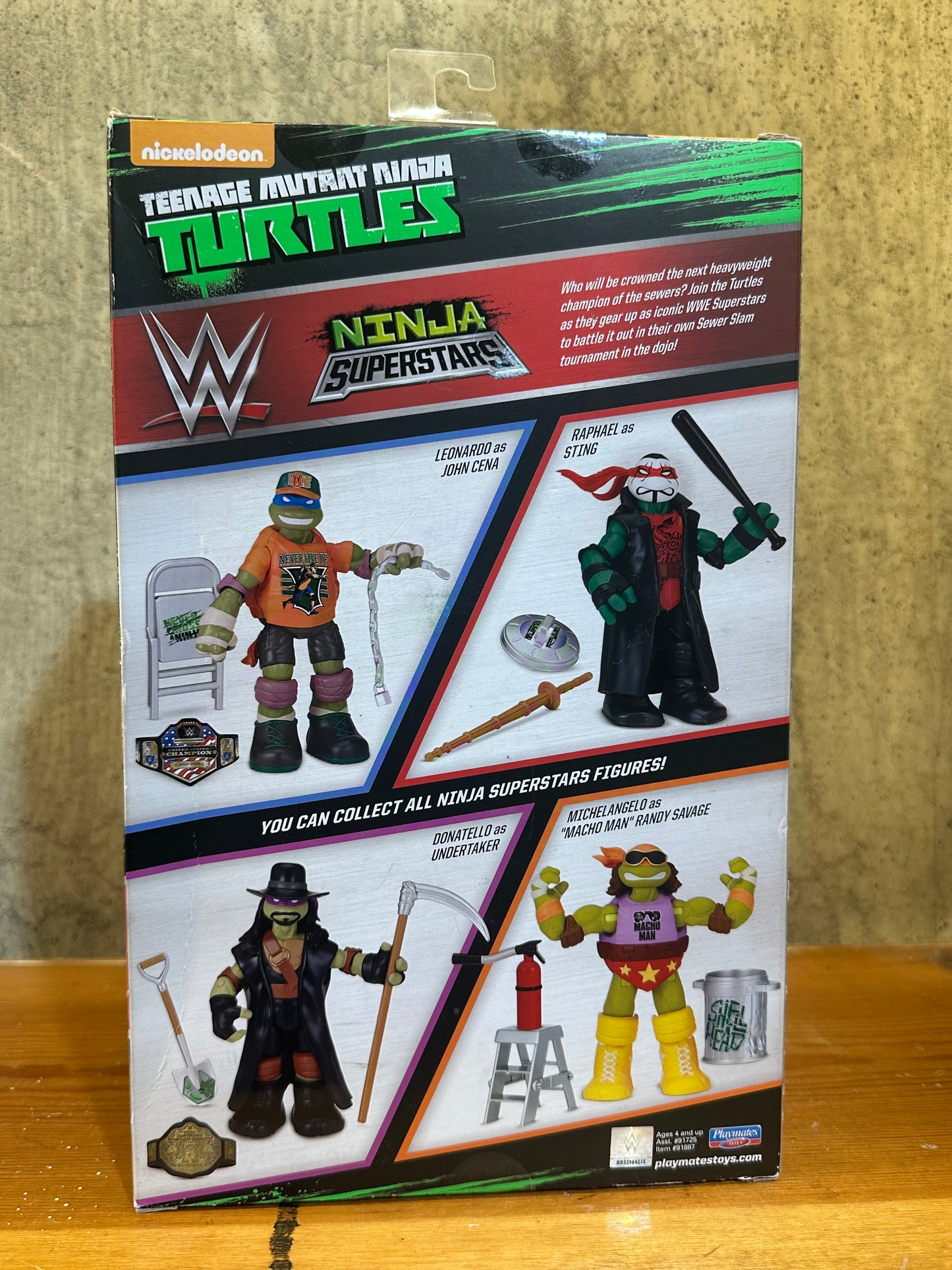 Donatello as Undertaker TMNT WWE 6" Figure Playmates Ninja Superstars Sealed Action Figure 2016