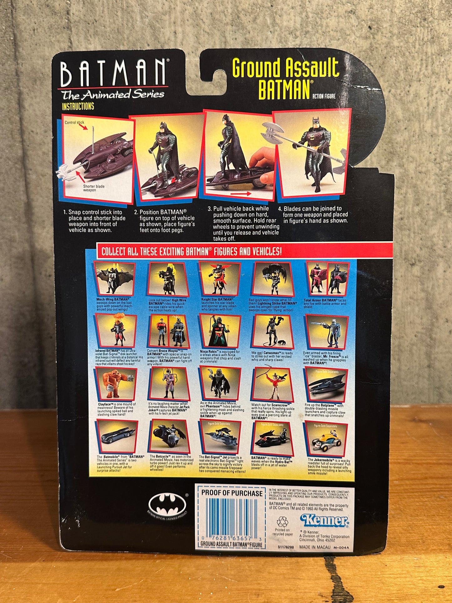 Ground Assault Batman the Ankmated Series BTAS DC Comics Action Figure Toy 1993