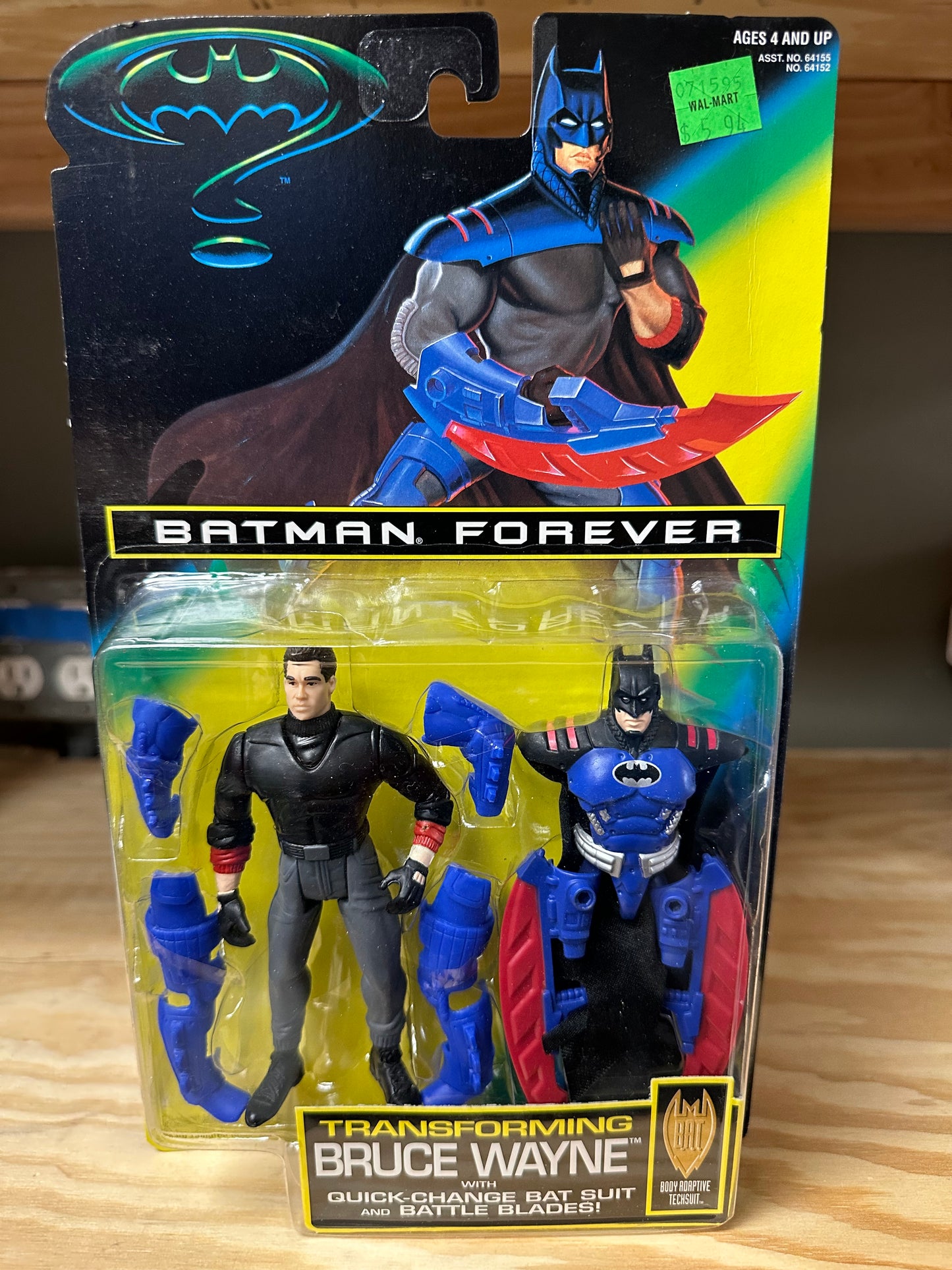 Transformering Bruce Wayne Batman Forever Sealed Action Figure Toy DC Comics Kenner 1995