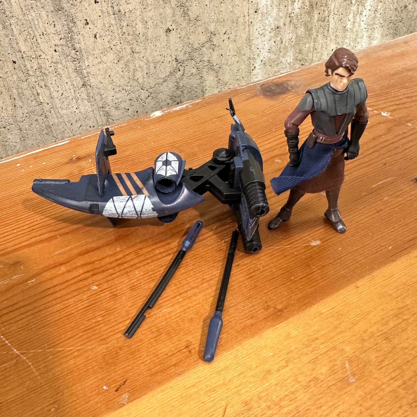 Anakin Skywalker with Speeder from 2-Pack BoMar Monastery Assault Star Wars 3.75” action figure toy
