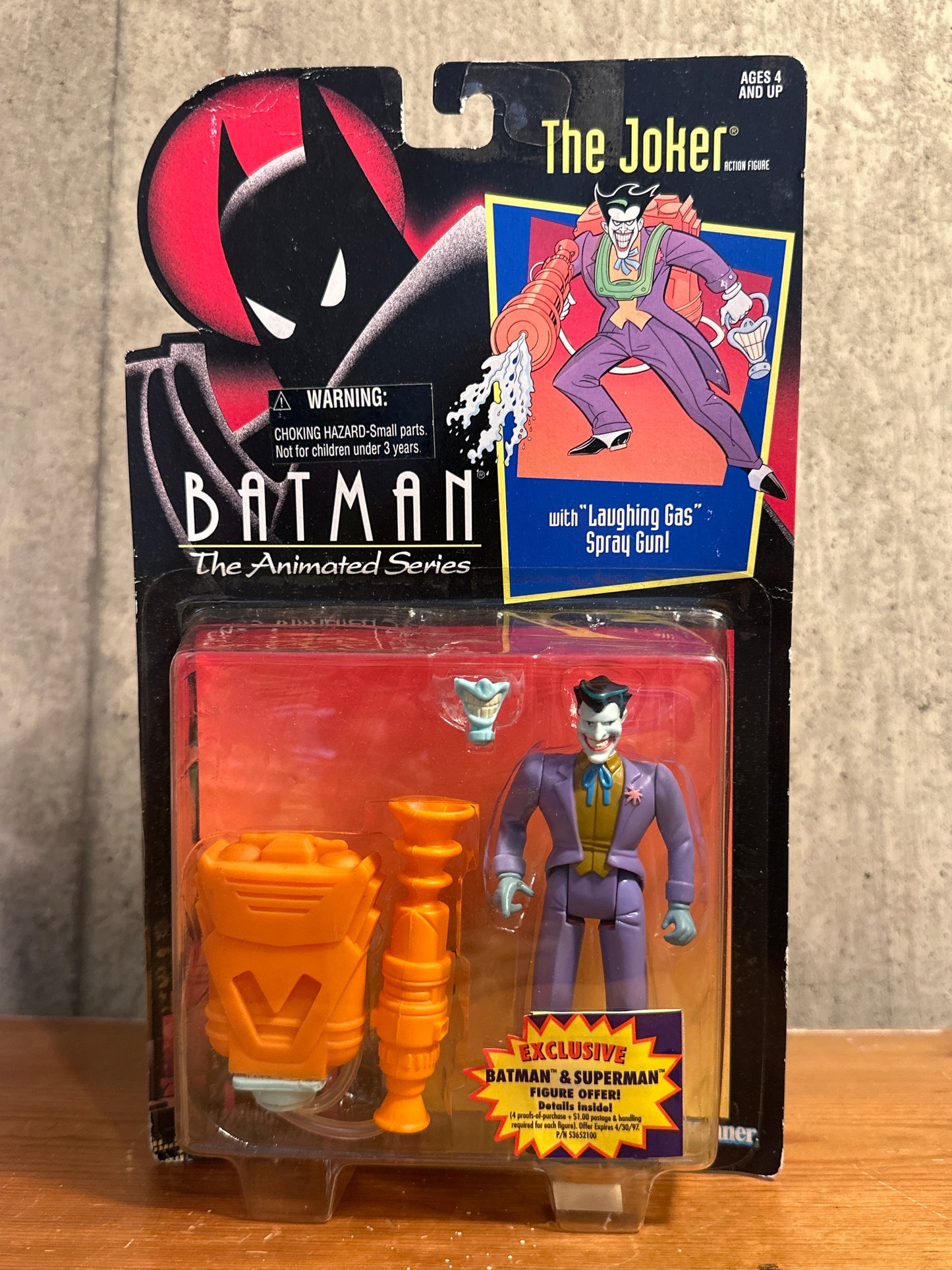 The Joker Batman Aninated Series BTAS DC Comics Kenner Action Figure Toy 1992