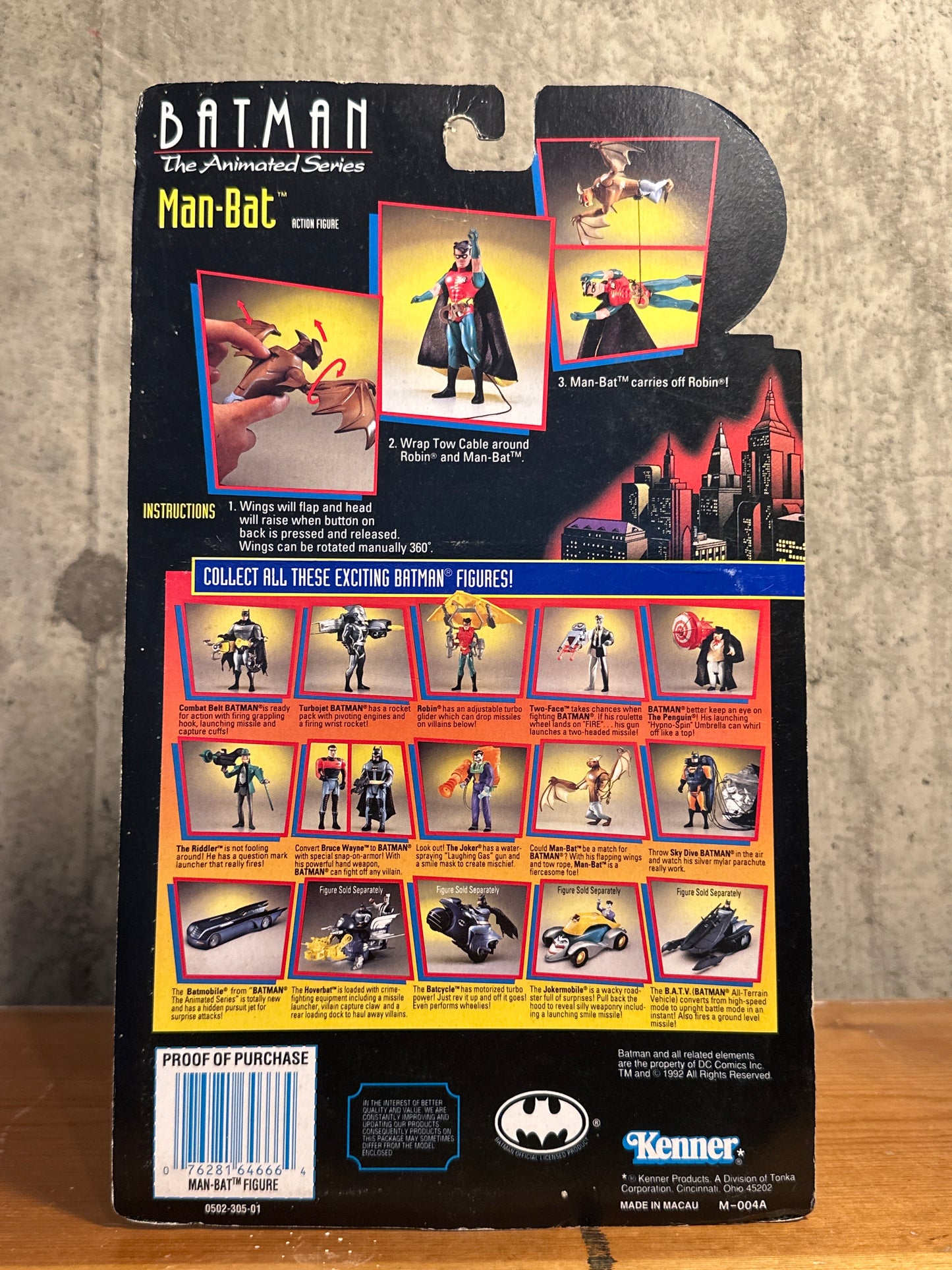 Man-Bat Batman Animated Series Action Figure Toy Kenner 1992 DC Comics