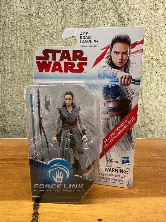 Rey Jedi Training Star Wars 3.75” Force Link Action Figure MOC