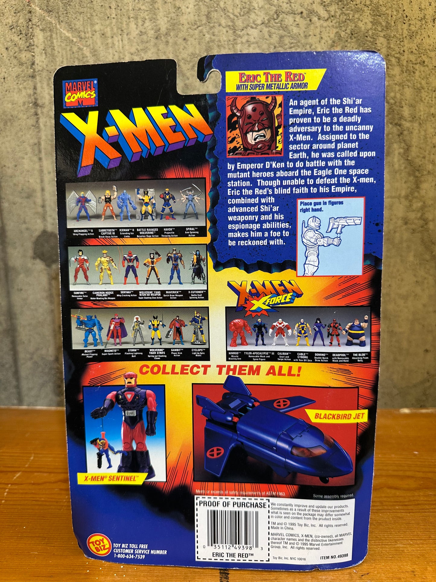 X-Men Eric The Red Invasion Series Action Figure Toy Biz Marvel New Sealed