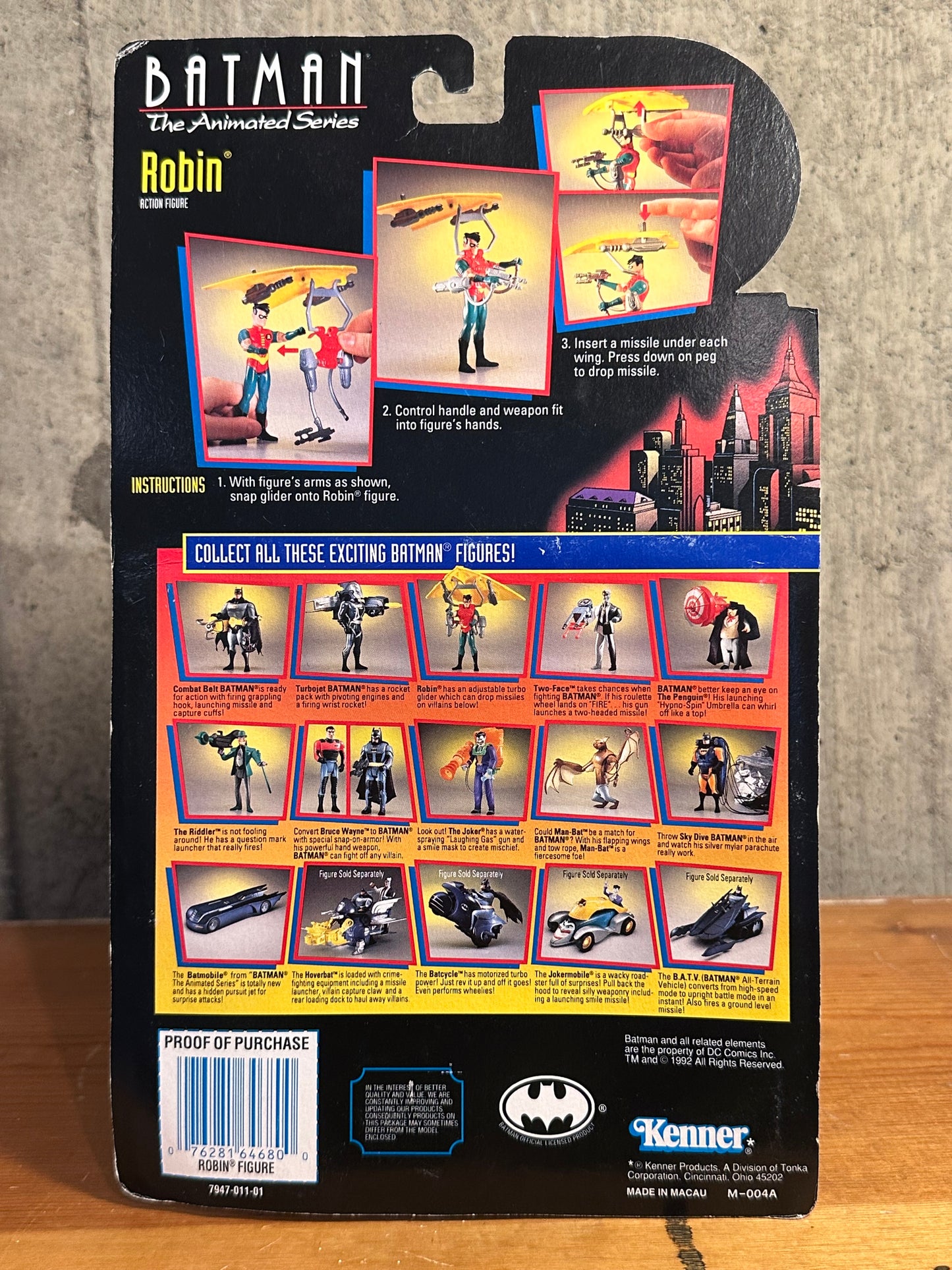 Robin Batman the Aninated series Kenner DC Comics Action Figure Toy 1992