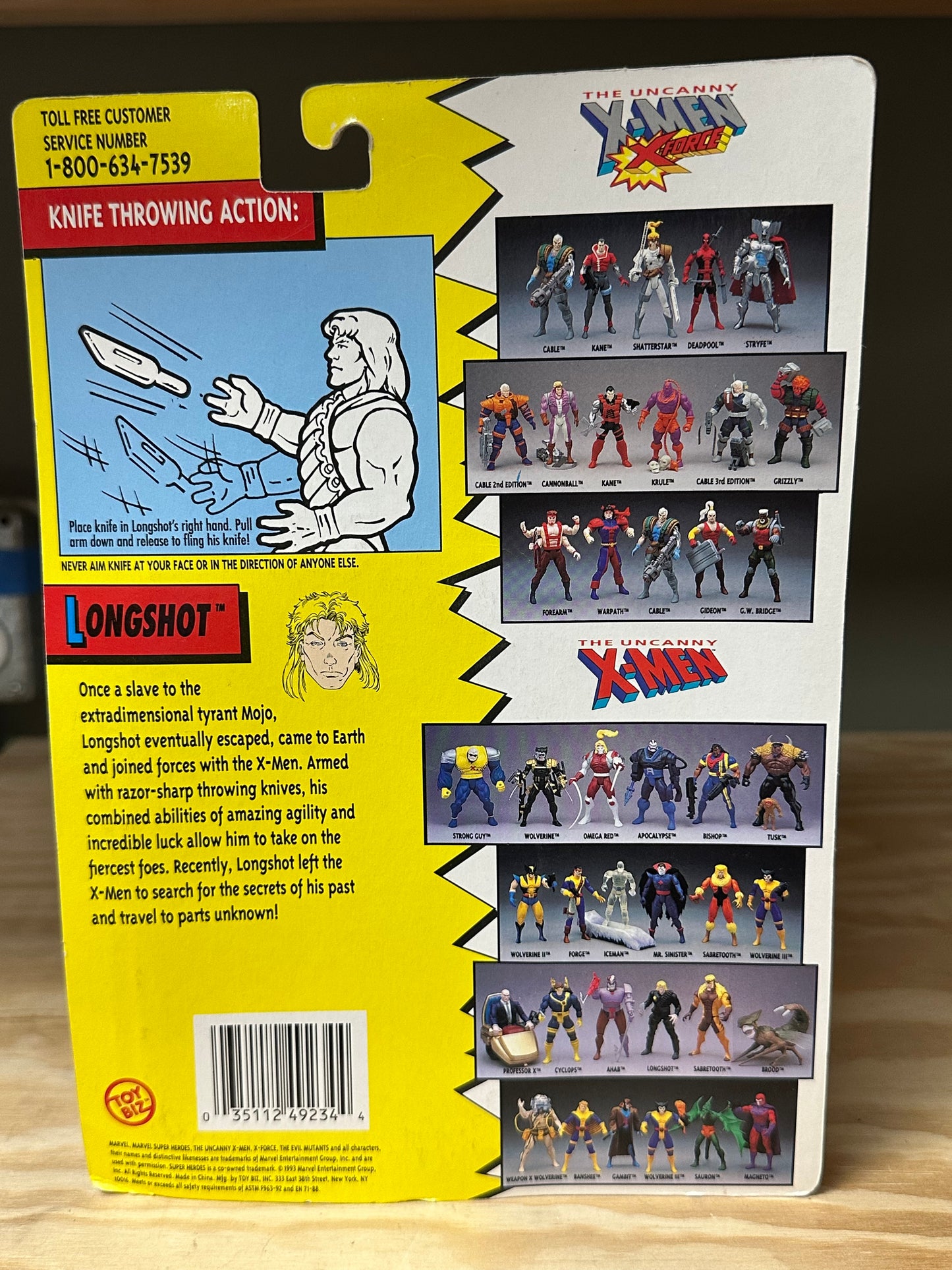 Longshot Marvel Toy Biz X-Men Sealed Toy Biz Action Figure 1993