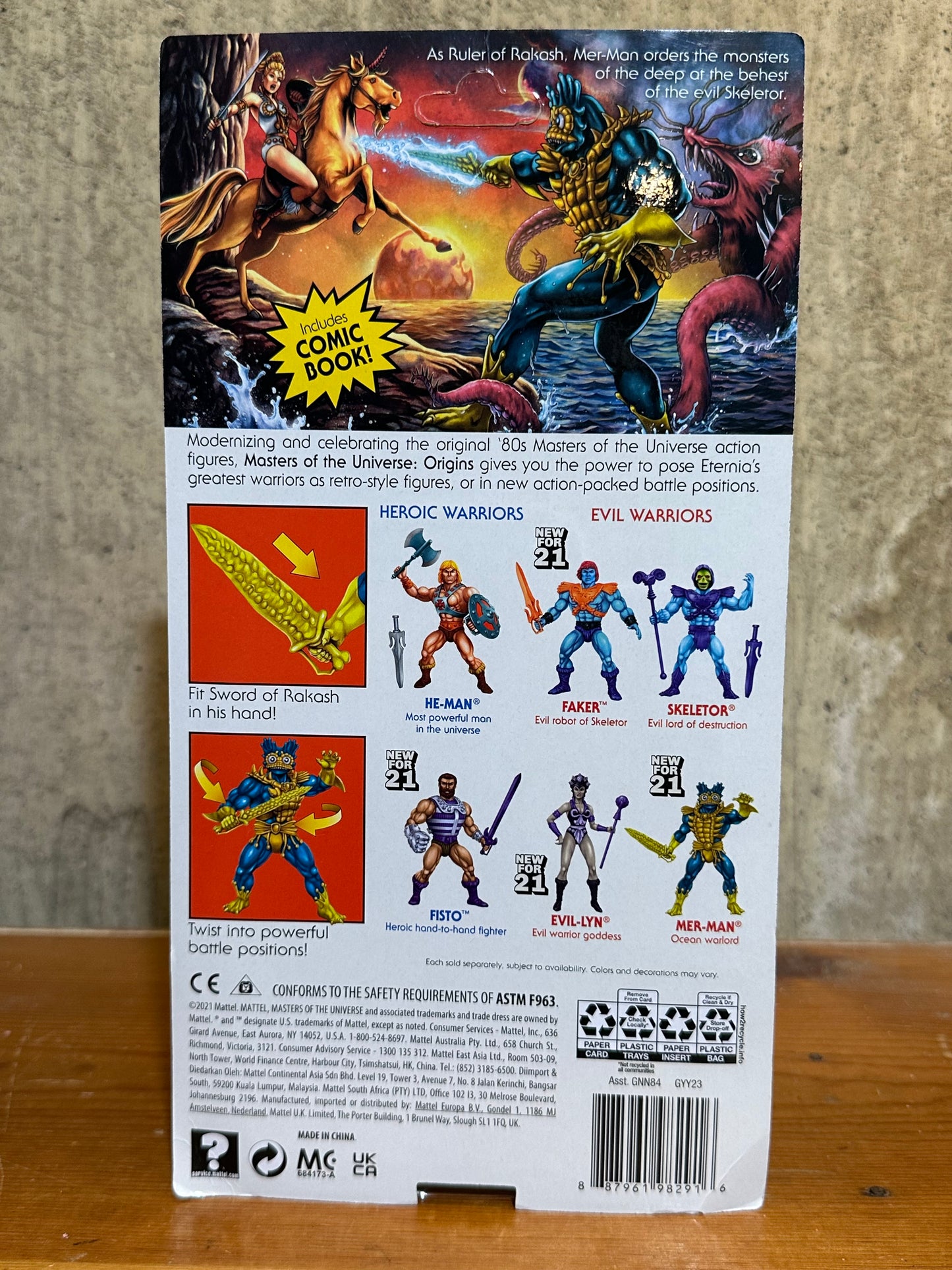 Mer-Man Masters of the Universe MOTU Origins 2021 Mattel Figure - BRAND NEW