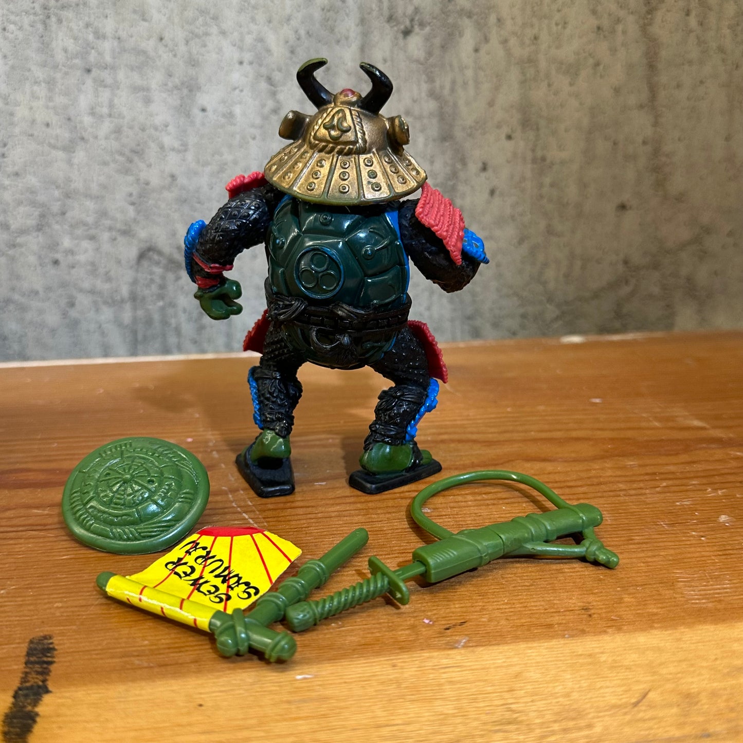 Sewer Samurai Leo Disguise TMNT 1990 Complete Vintage Ninja Turtles Action Figure Toy
