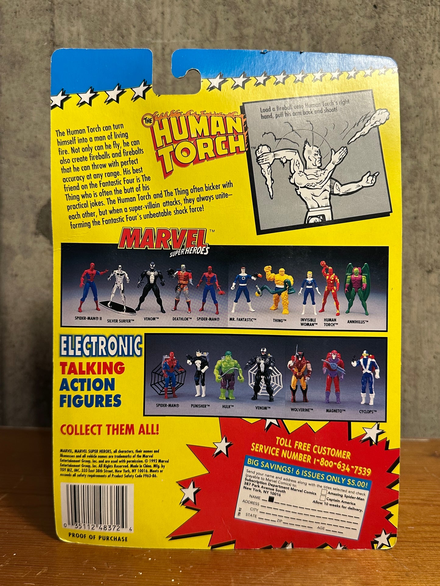Human Torch Marvel Toy Biz 4” Fantastic Four Action Figure