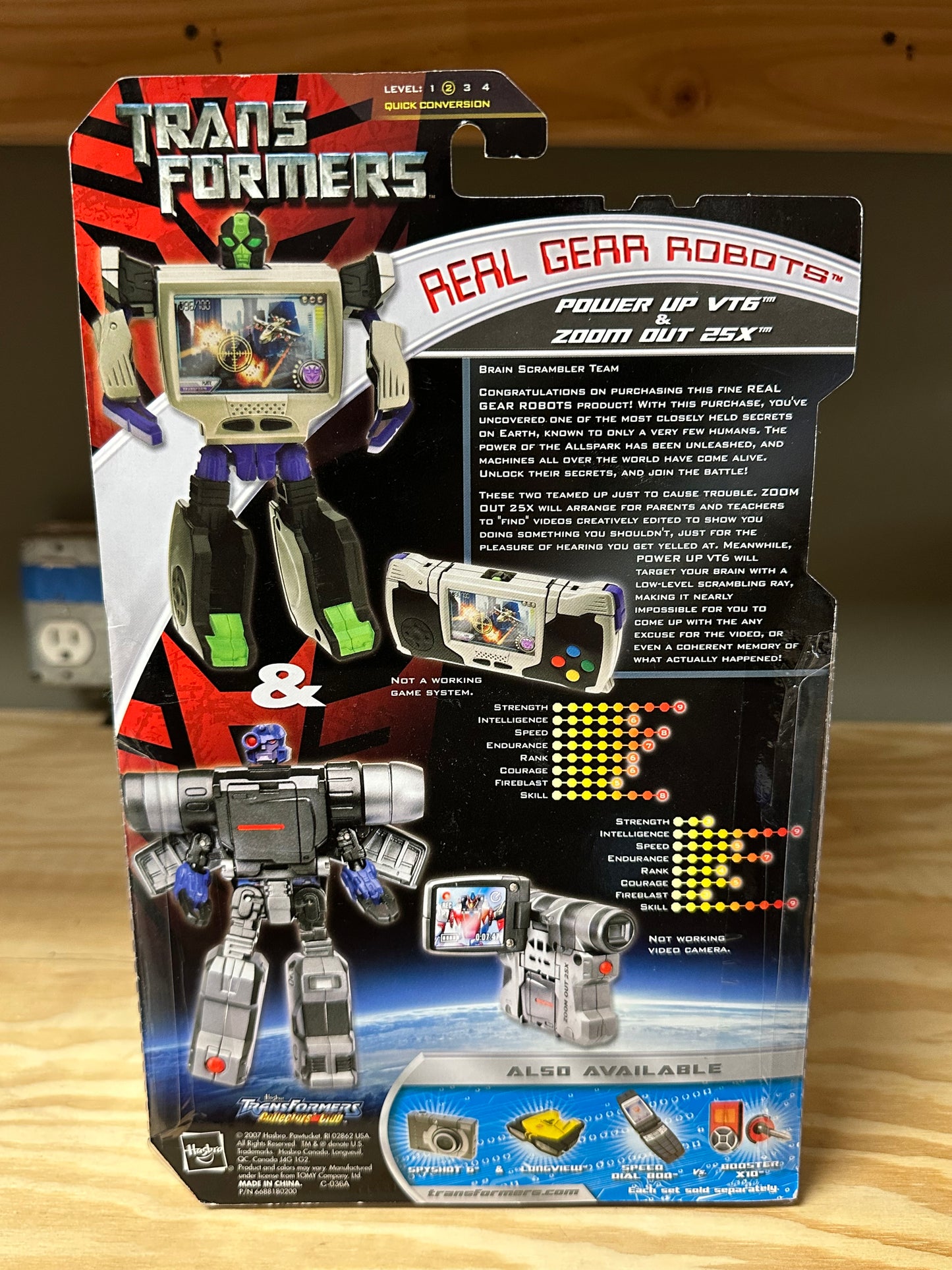 Transformers Brain Scrambler Team Power Up VT6 Zoom Out 25X