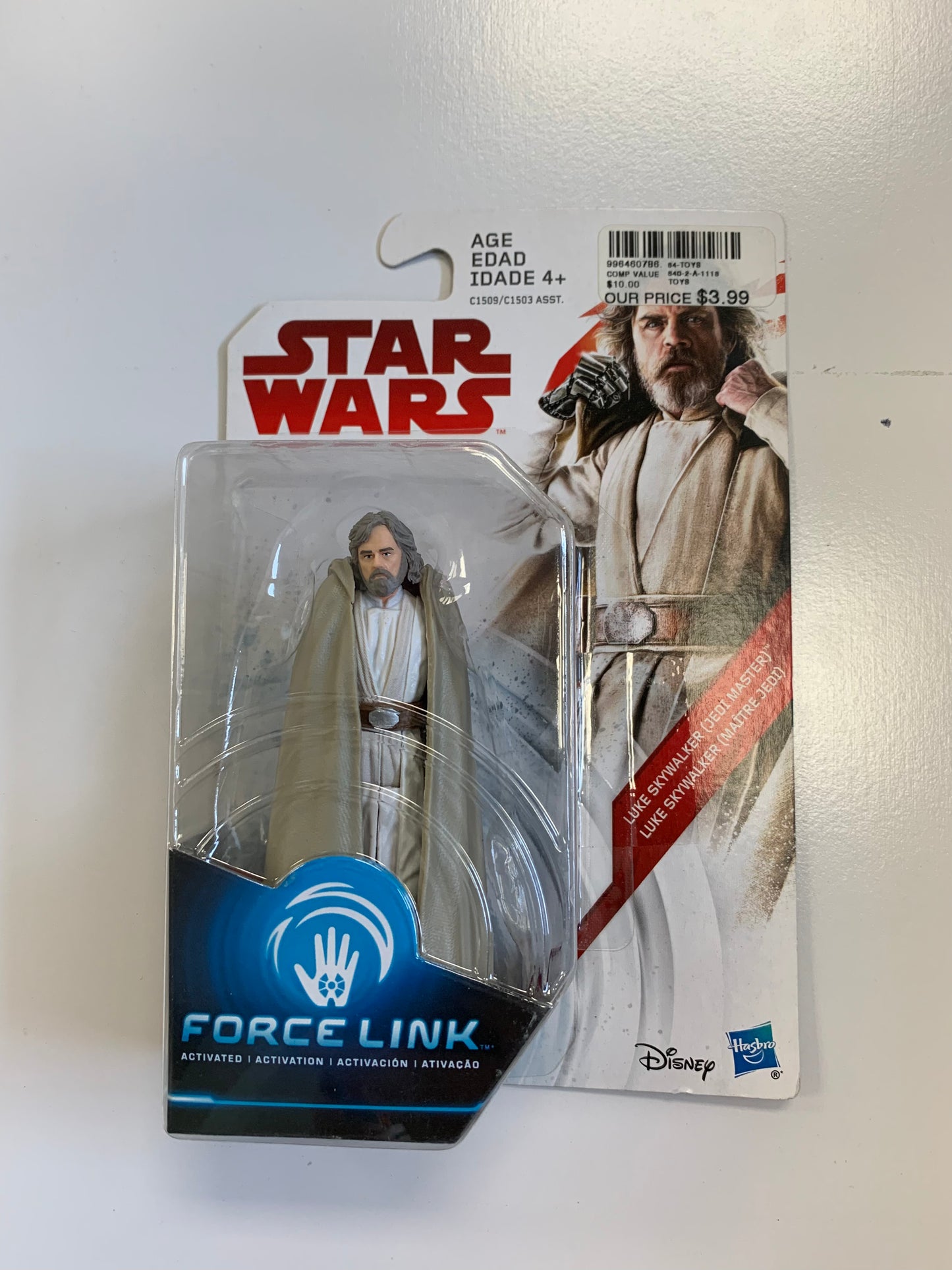 Star Wars Force Link Luke Skywalker (Jedi Master) 3.75” Action Figure Toy