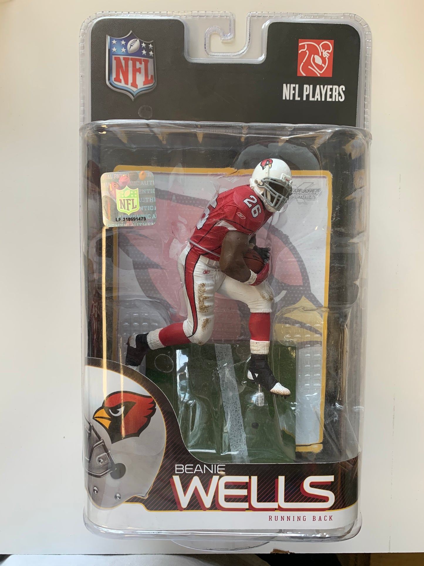 NFL Sports Pick Beanie Wells McFarlane Action Figure Toy football Arizona Cardinals