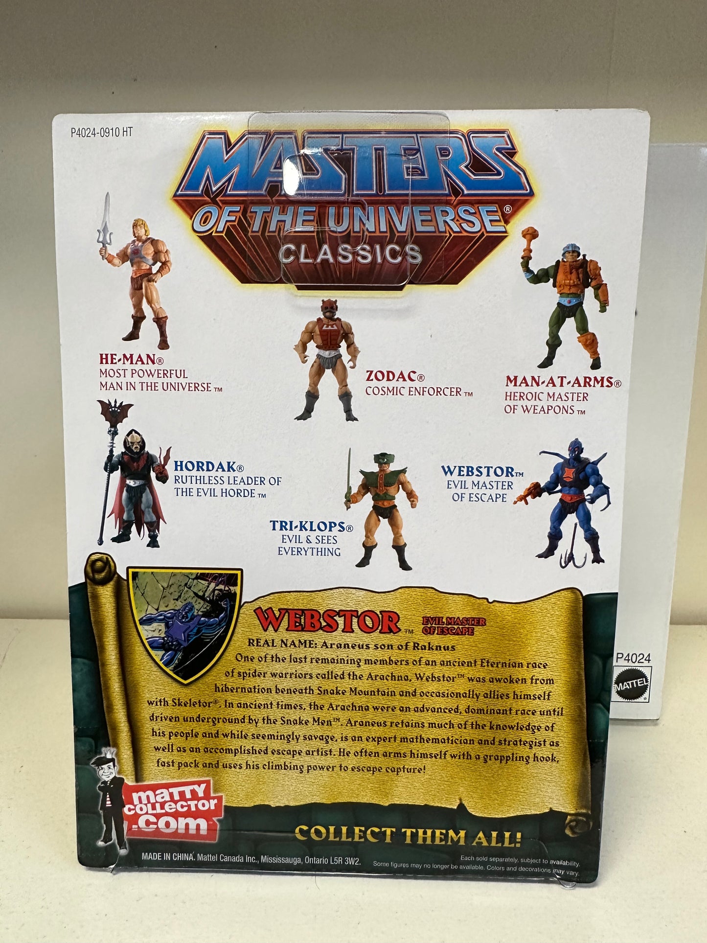 MOTUC Webstor He-Man Master’s of the Universe Classics Action Figure Sealed