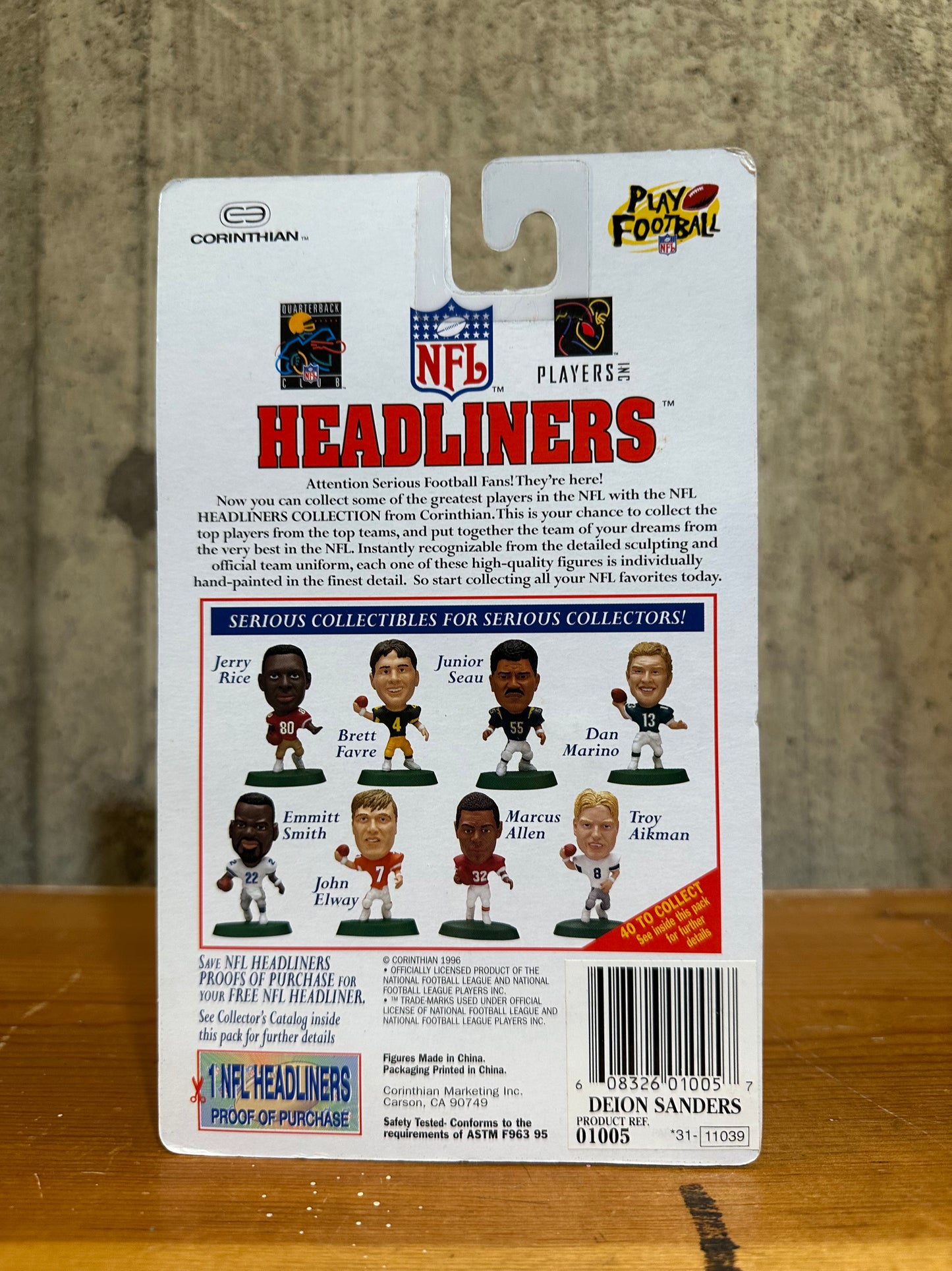 Deion Sanders Headliners Figure MOC Cowboys NFL
