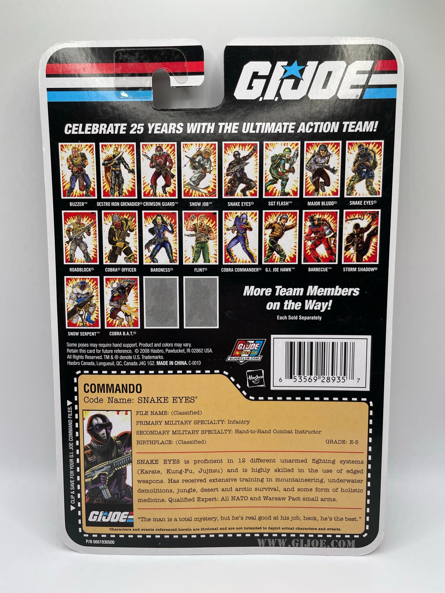 25th Anniversary G.I. Joe Snake Eyes signed by Ray Park