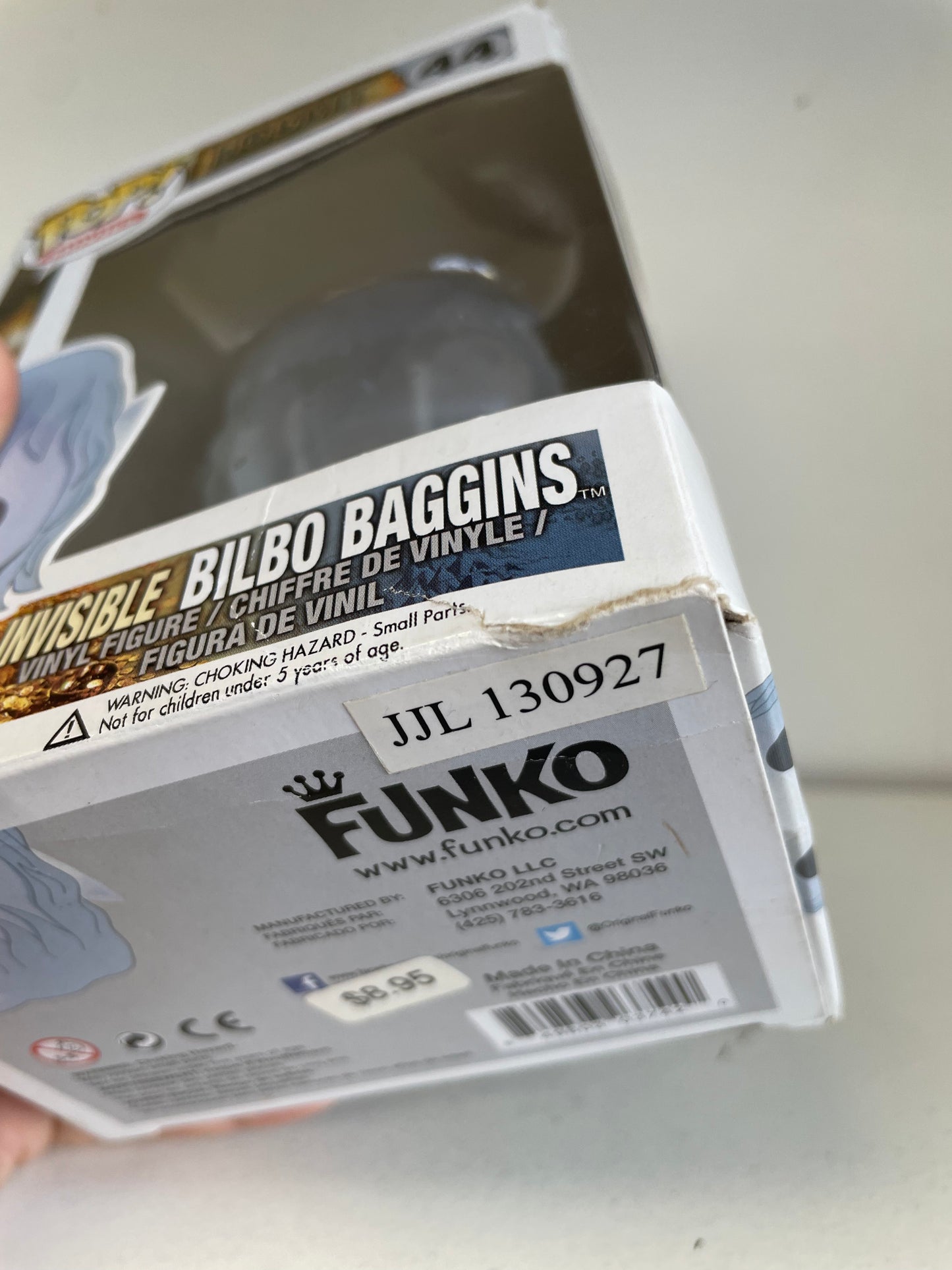 Funko Pop Invisible Bilbo Baggins Damaged Package