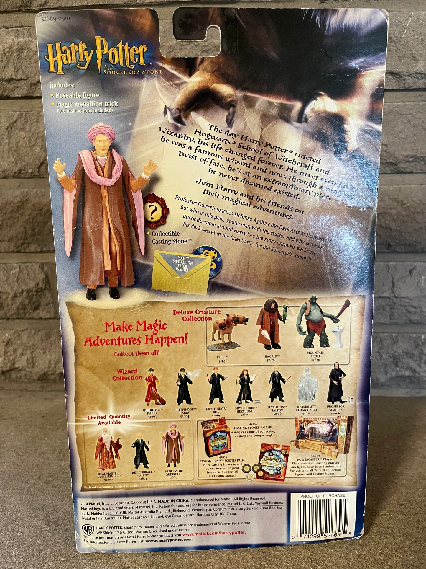 Harry Potter Professor Quirrell Action Figure MOC