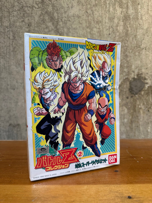 Vintage Bandai Dragon Ball Z Battle Z Collection Showdown Super Saiyan Set Plast Open Box Built DBZ
