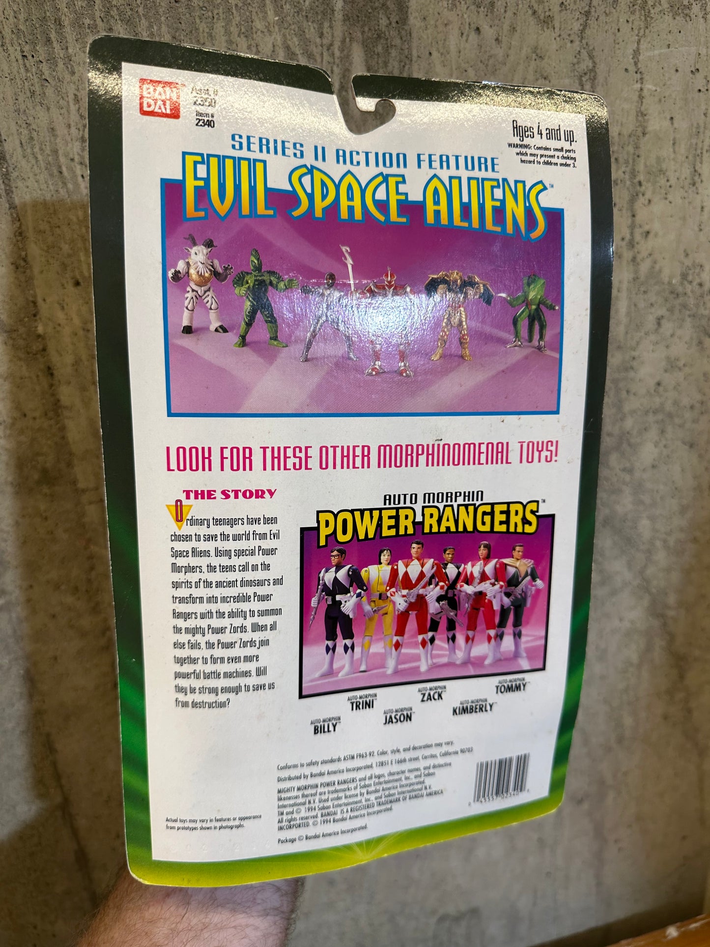 Goldar Evil Space Aliens MMPR Power Ranger Sealed Vintage Action Figure toy 5” 1994