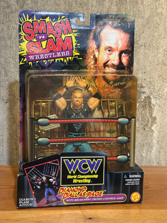 SMASH 'N SLAM WRESTLERS WCW NWO DDP DIAMOND DALLAS PAGE FIGURE Sealed 1999 WWE WWF