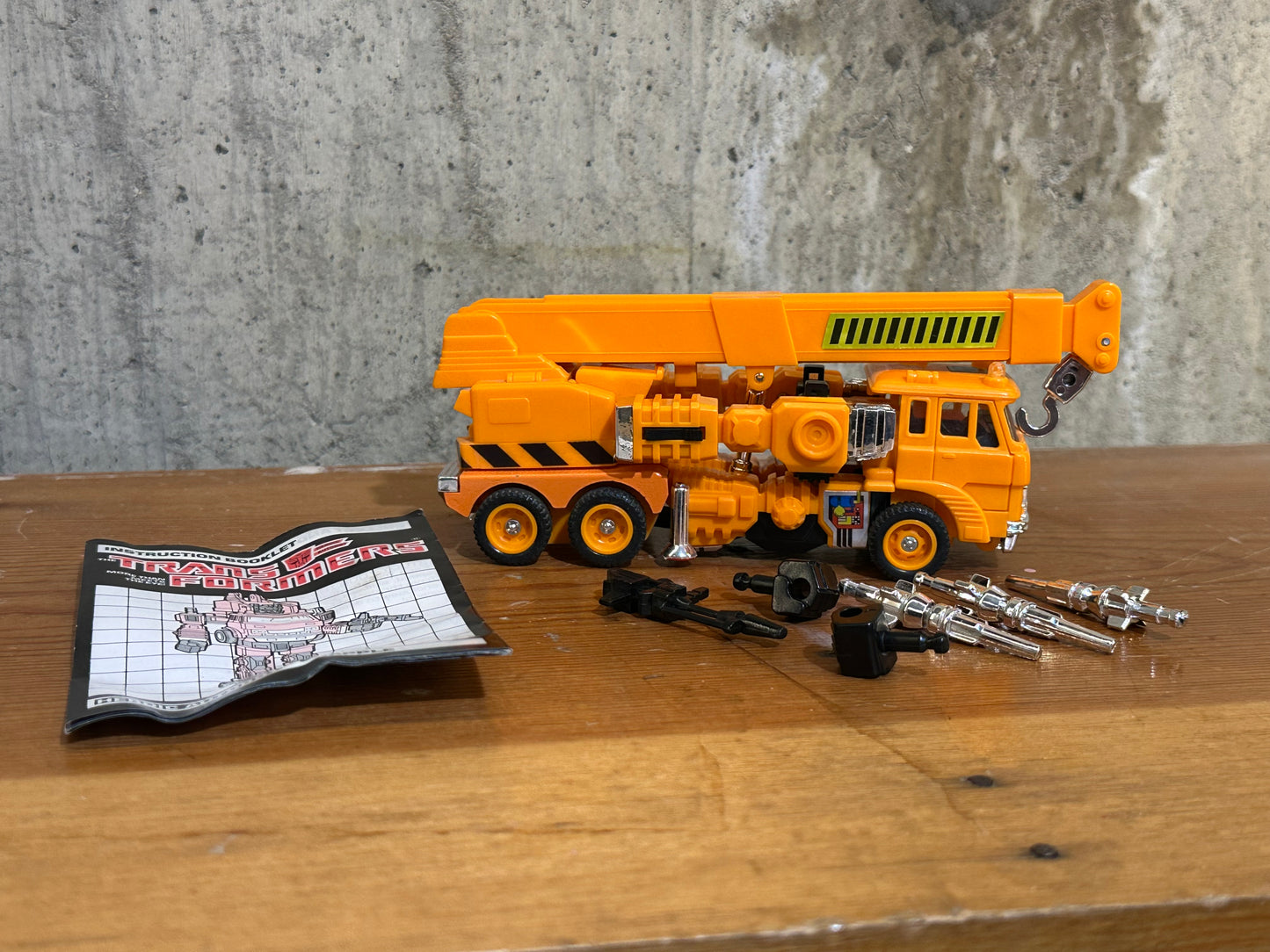 Grapple G1 Transformers Complete Vintage Hasbro Figure