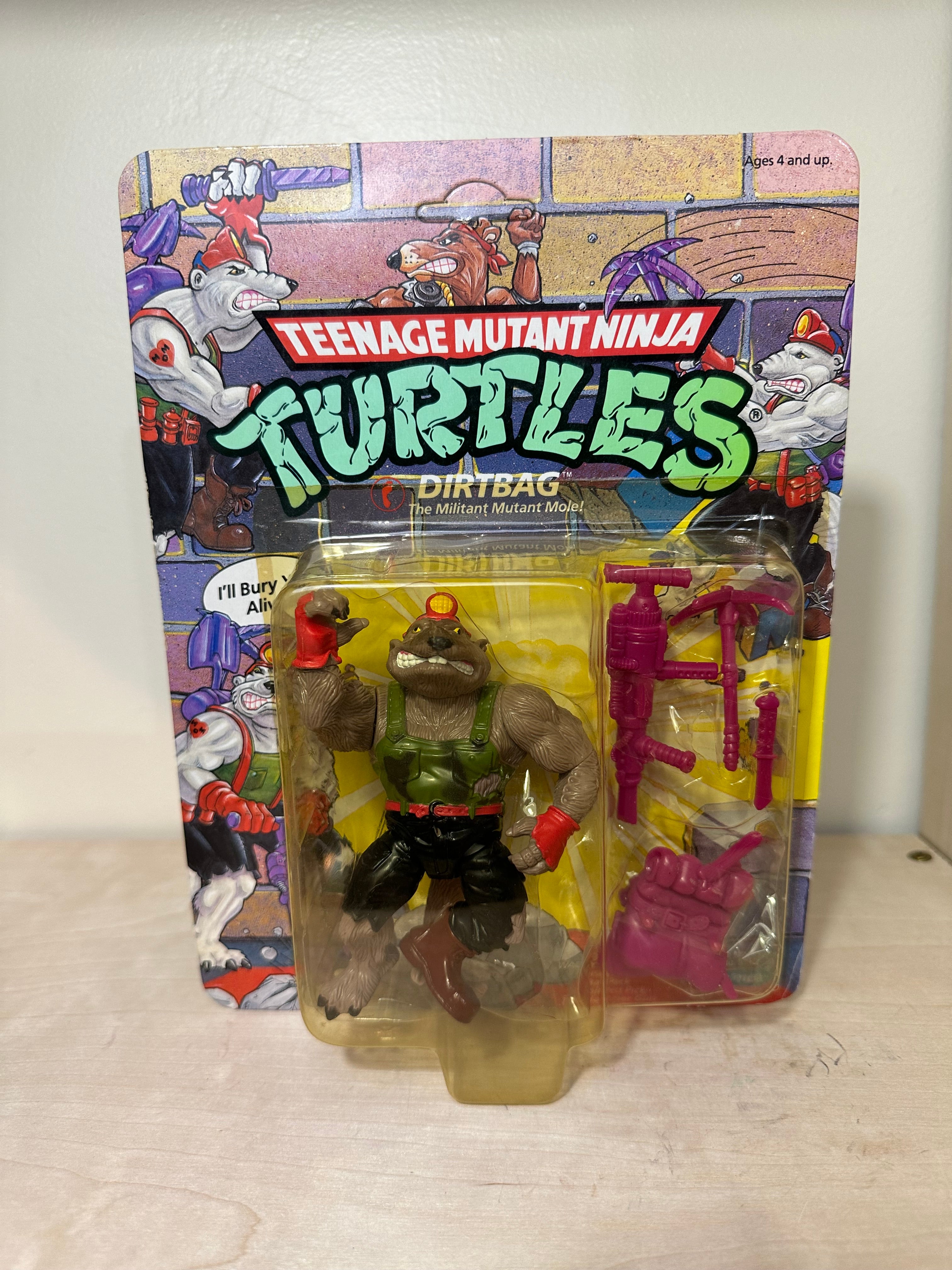 1991 TMNT Dirtbag MOC Vintage Ninja Turtles Action Figure Toy – Mike's ...