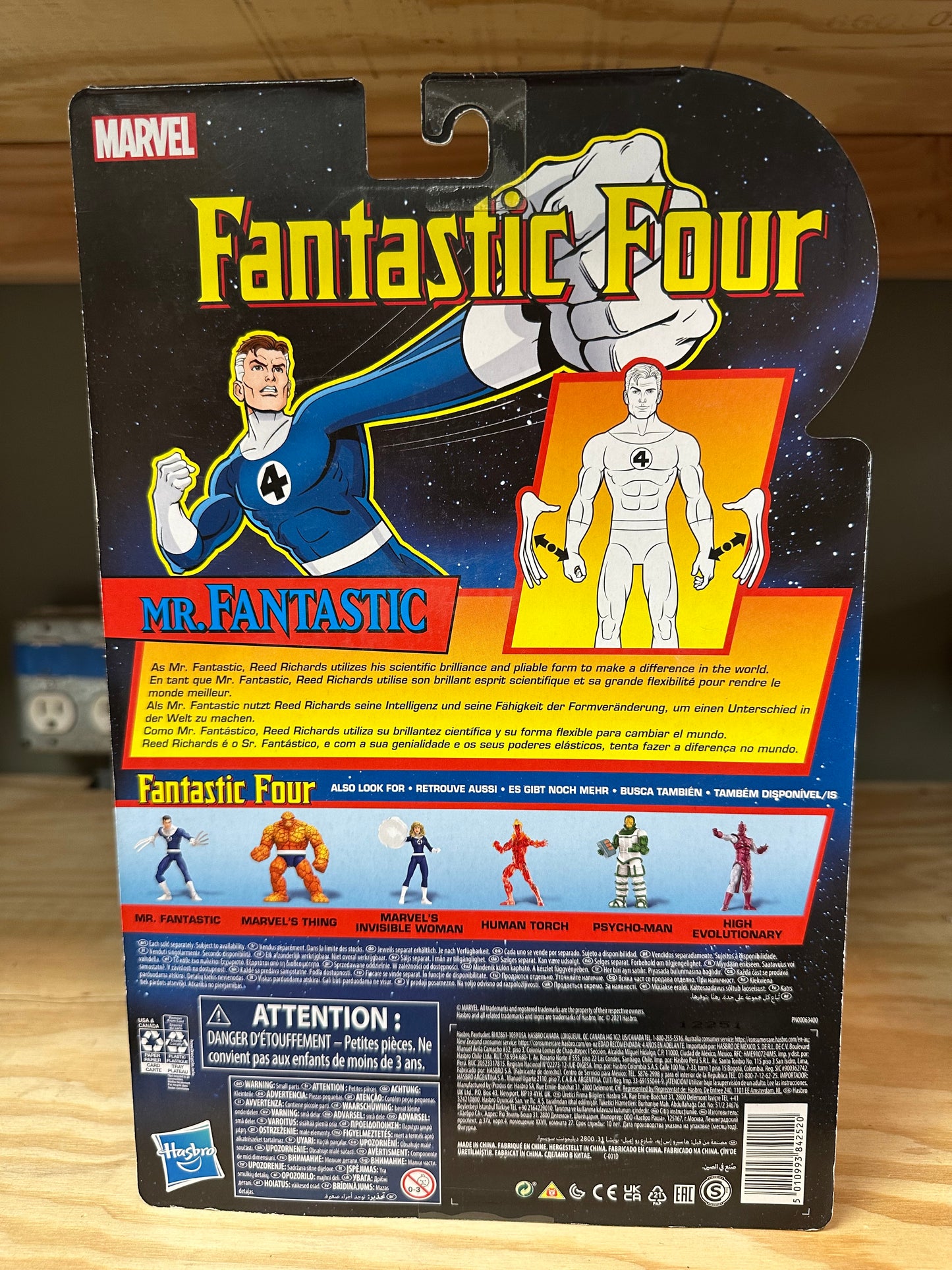 Marvel Legends FF Mr Fantastic Retro card 6” Action Figure Toy