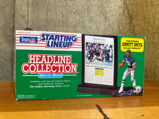 Emmitt Smith Kenner Starting Lineup Headline Collection Sealed Sport Cowboys NFL Box