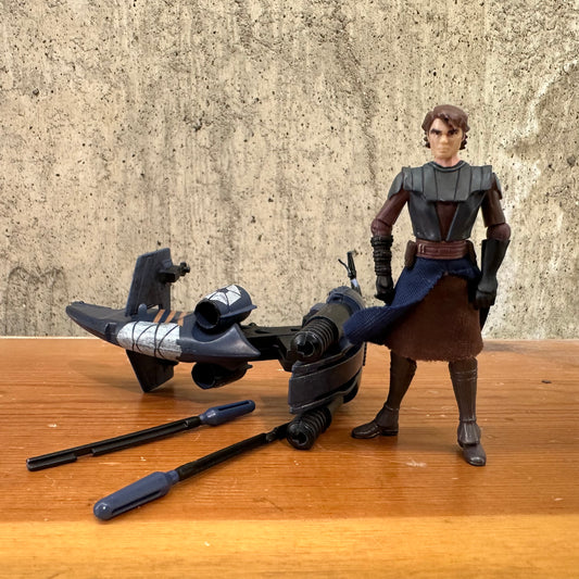 Anakin Skywalker with Speeder from 2-Pack BoMar Monastery Assault Star Wars 3.75” action figure toy