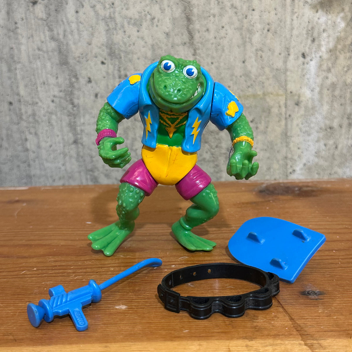 Ghengis Frog incomplete TMNT 1989 Action Figure Toy