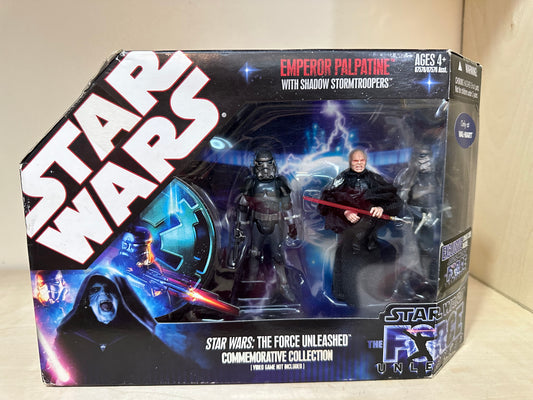 Star Wars the Force Unleashed Emperor Palpatine and Shadow Troopers Sealed Box Walmart Exclusive