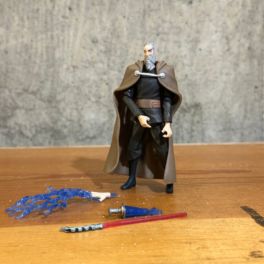 COUNT DOOKU Star Wars Hasbro Clone Wars Animated 2008 3.75" COMPLETE