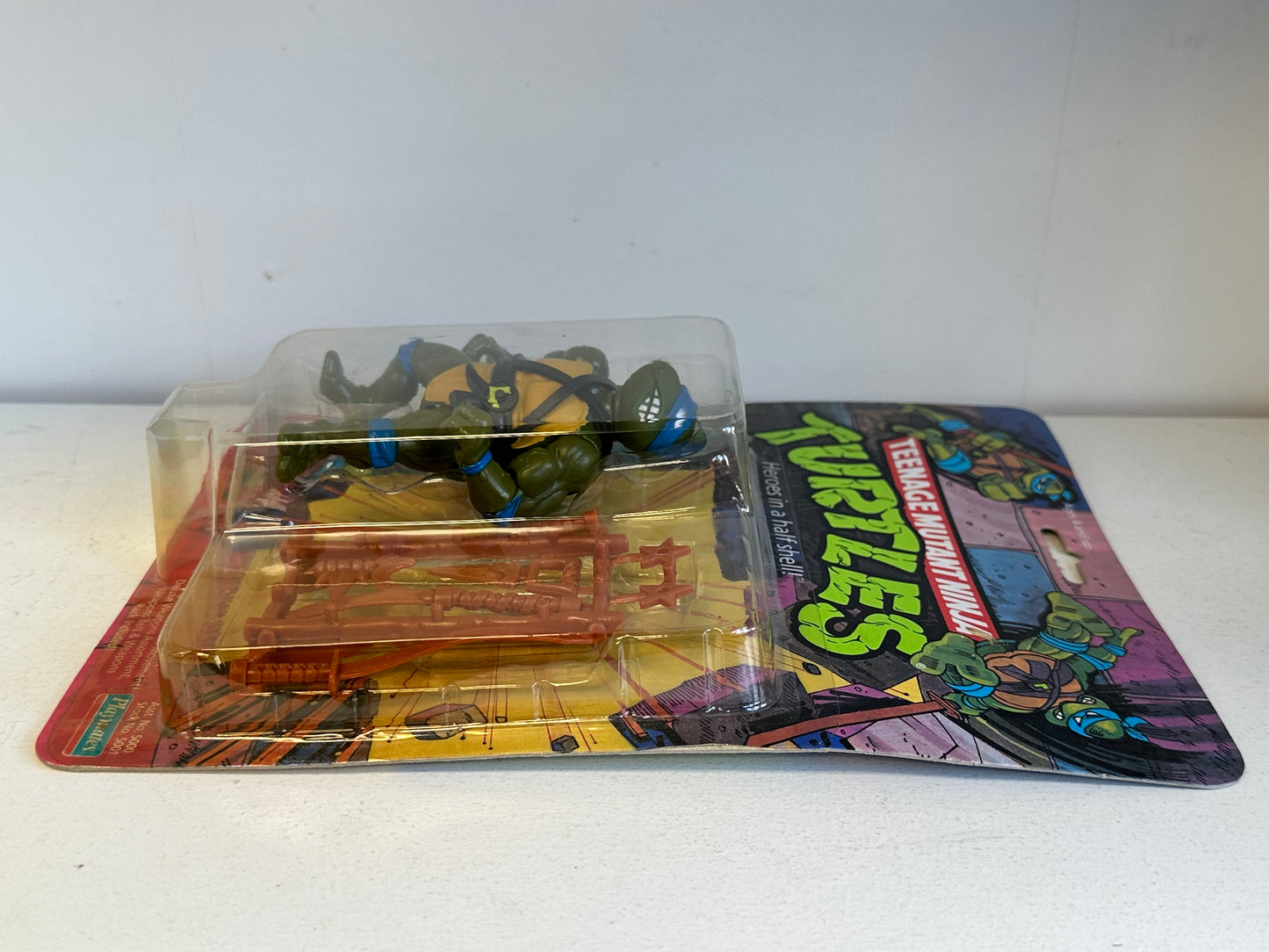 1988 TMNT 10-Back Soft Head Leonardo MOC Sealed Vintage Action Figure Toy